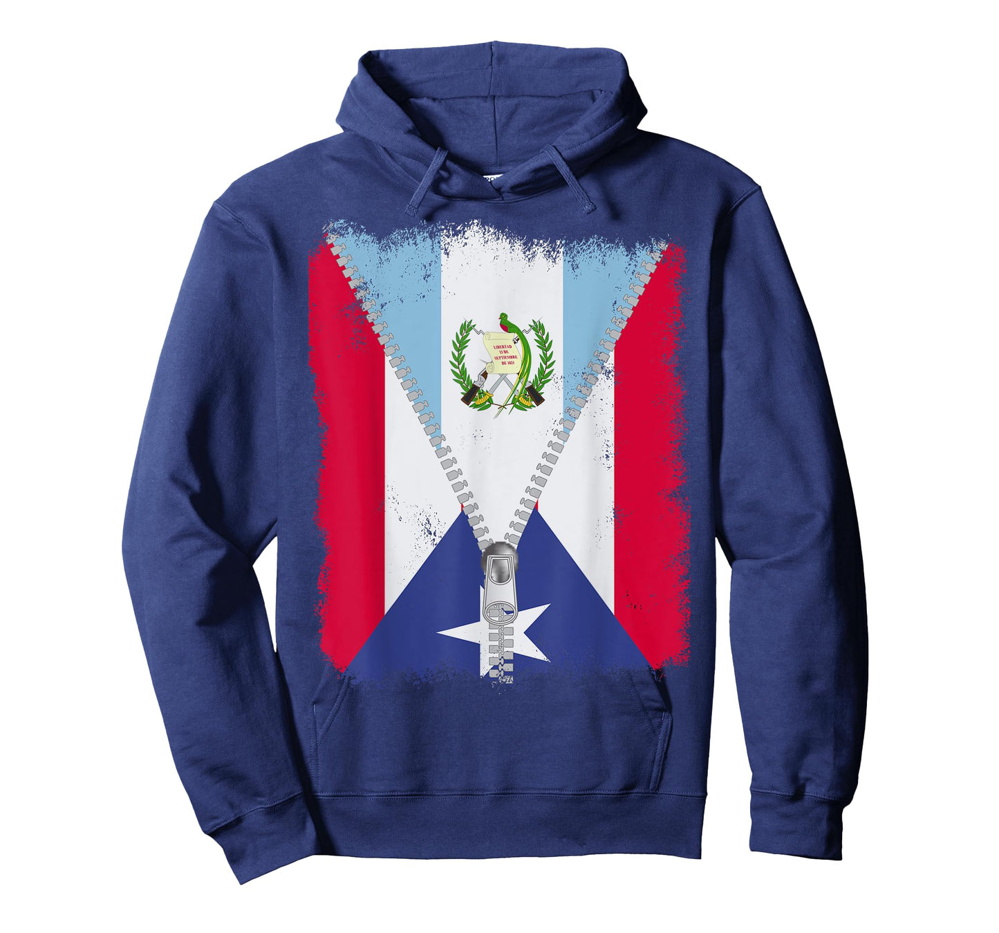 Puerto Rico Flag Guatemalan zip T-Shirt