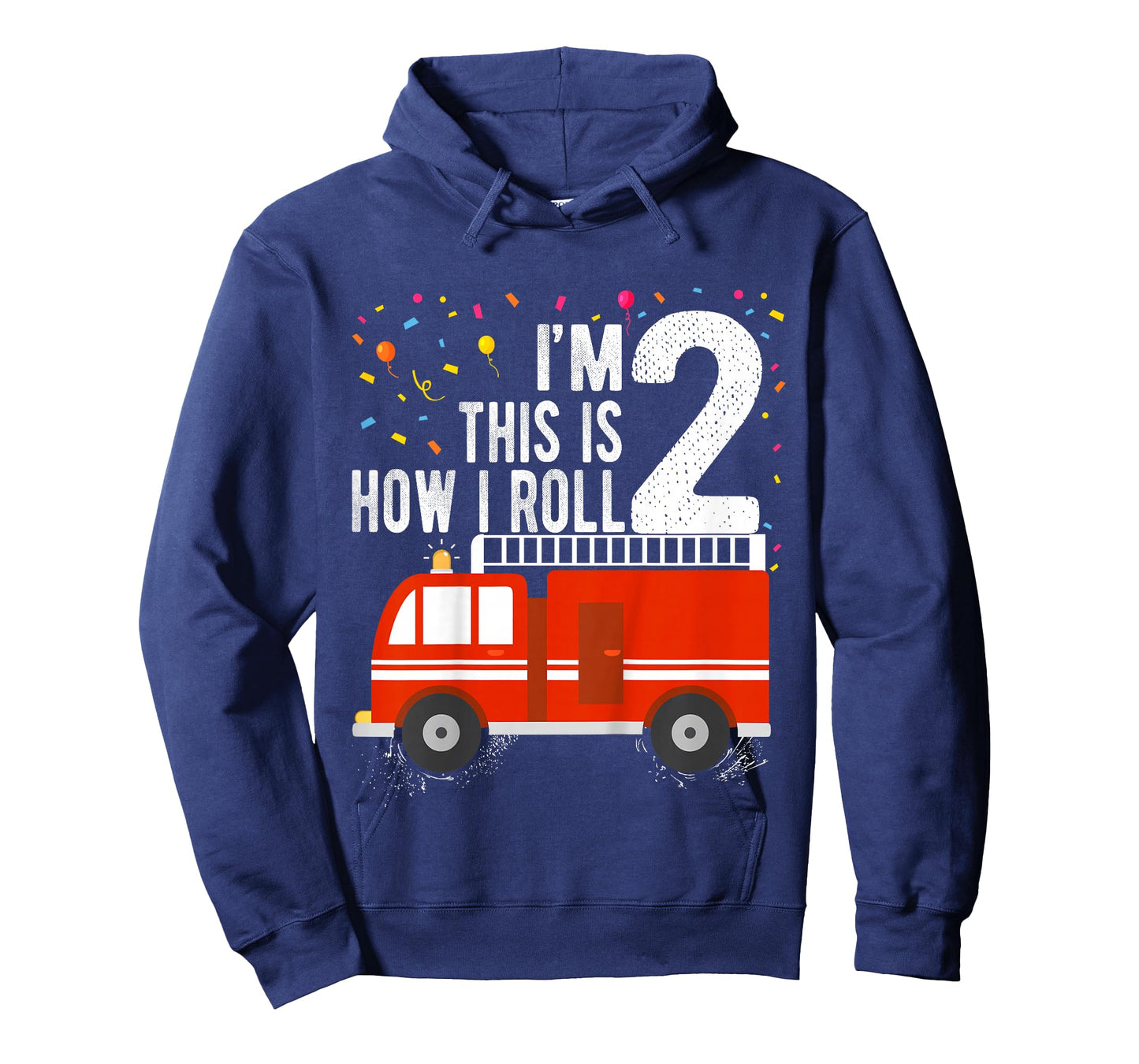 Fire Truck 2nd Birthday Boy 2 Year Old Firefighter T-Shirt