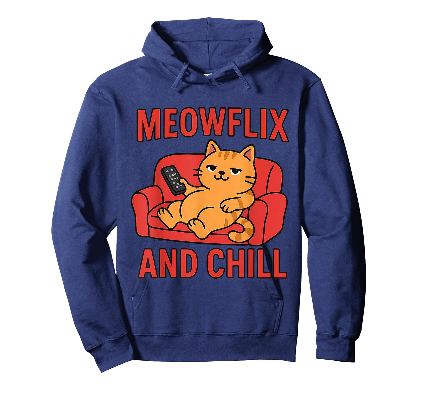 Meowflix and Chill Funny Cat Design T-Shirt