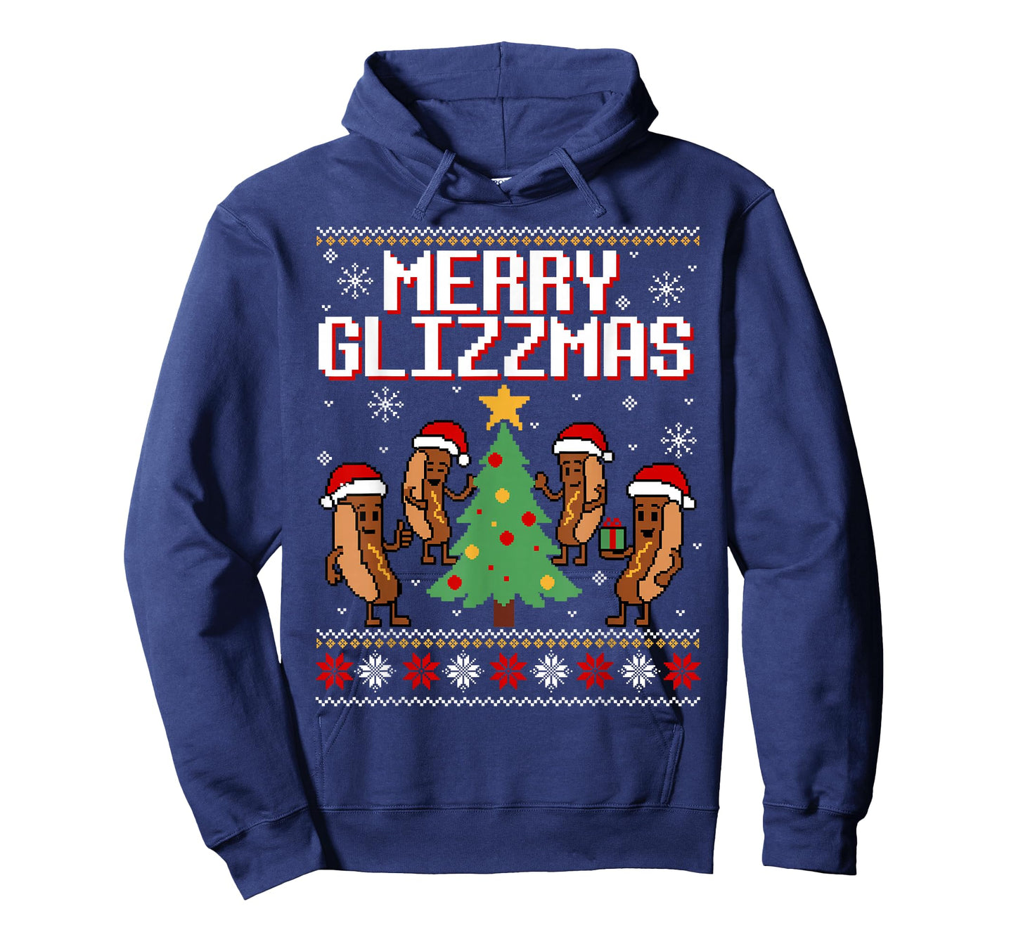 Merry Glizzmas Funny Merry Christmas Hotdogs Xmas Gift T-Shirt
