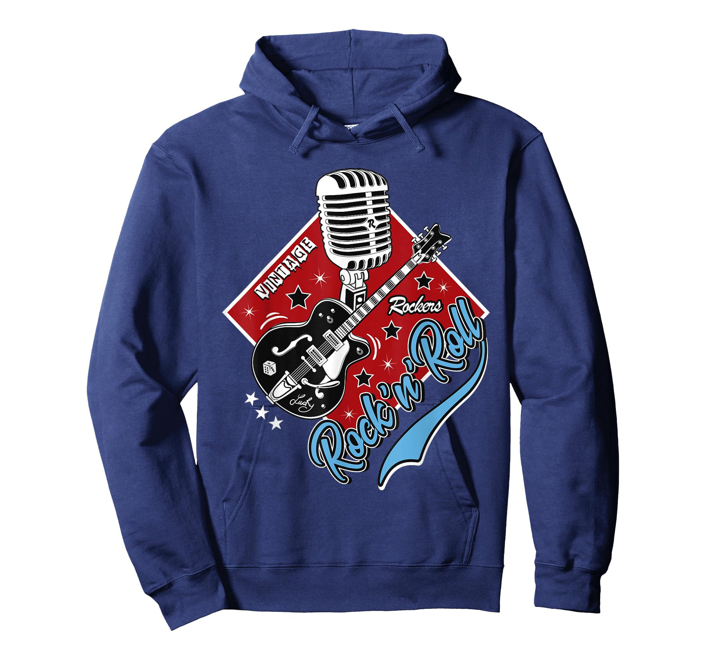 Guitar Rock and Roll Rockabilly Vintage Microphone Rocker T-Shirt