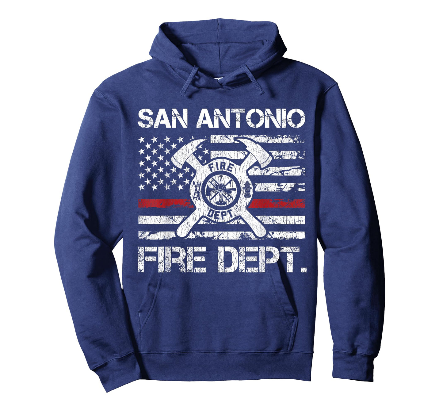 San Antonio Texas Fire Department Thin Red Line Fireman T-Shirt