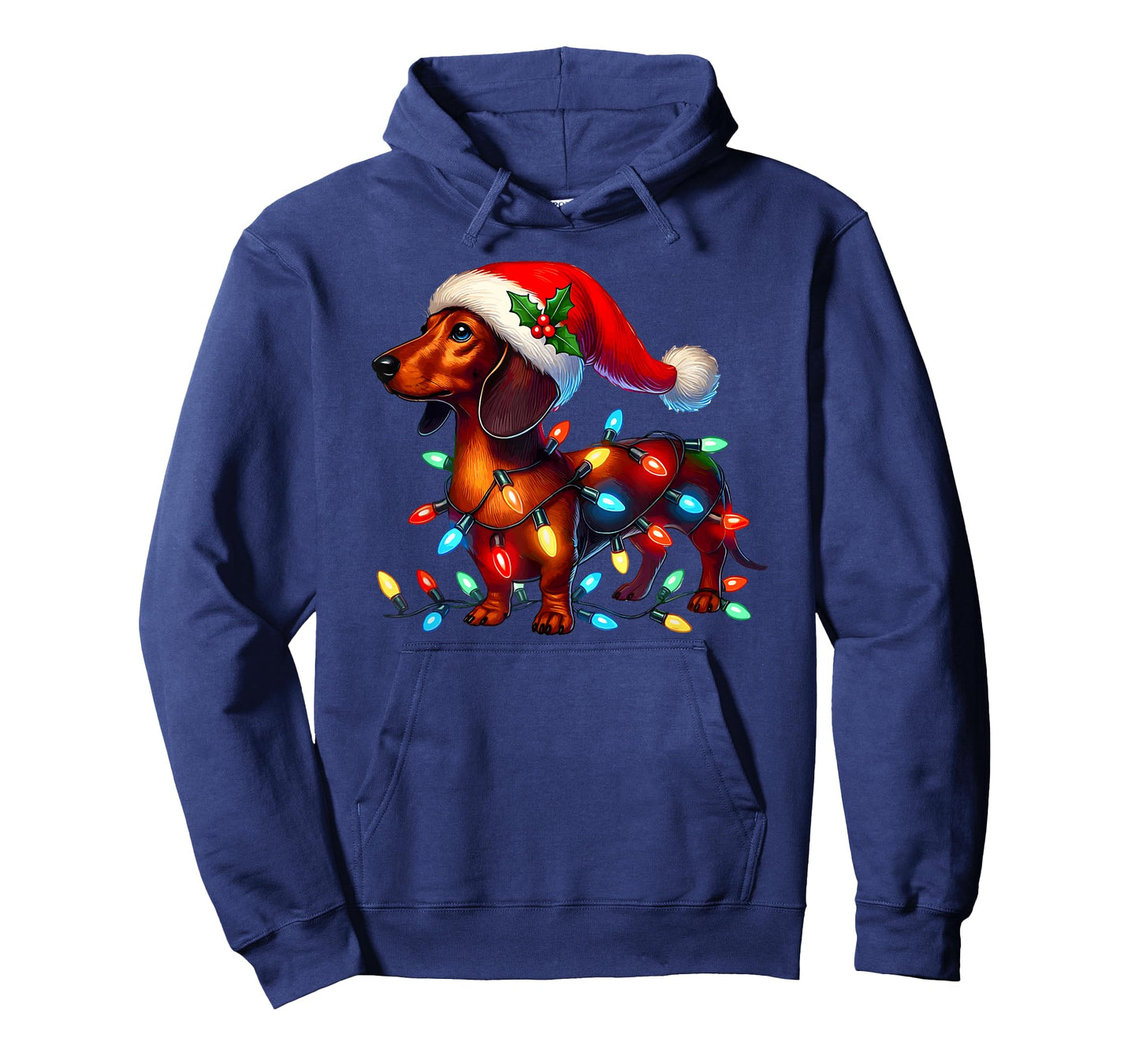 Dachshund weiner weener wiener dog funny christmas lights T-Shirt