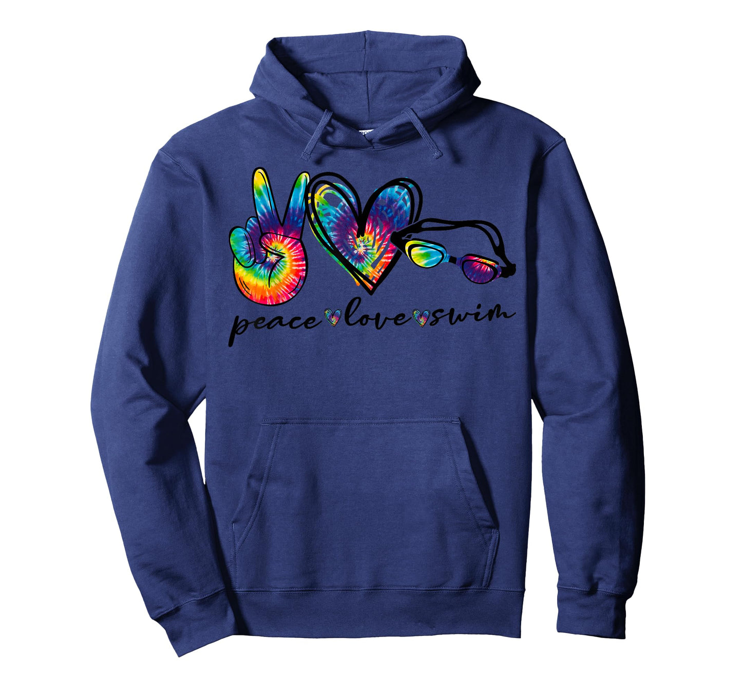 Peace Love Swim Tie Dye Swimmer Swimming Gifts Summer Trip T-Shirt