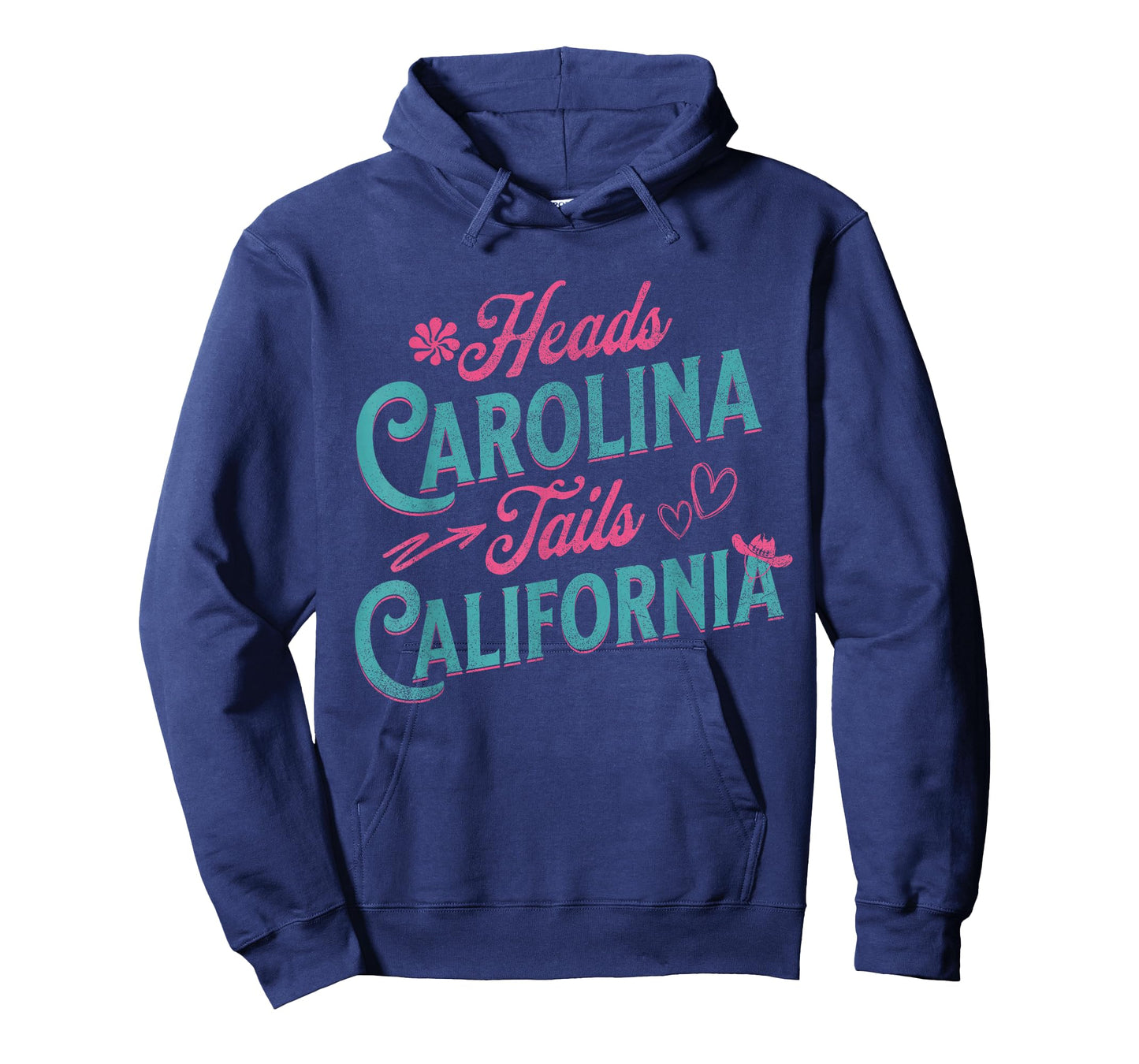 Heads Carolina Tail California Retro Vintage T-Shirt