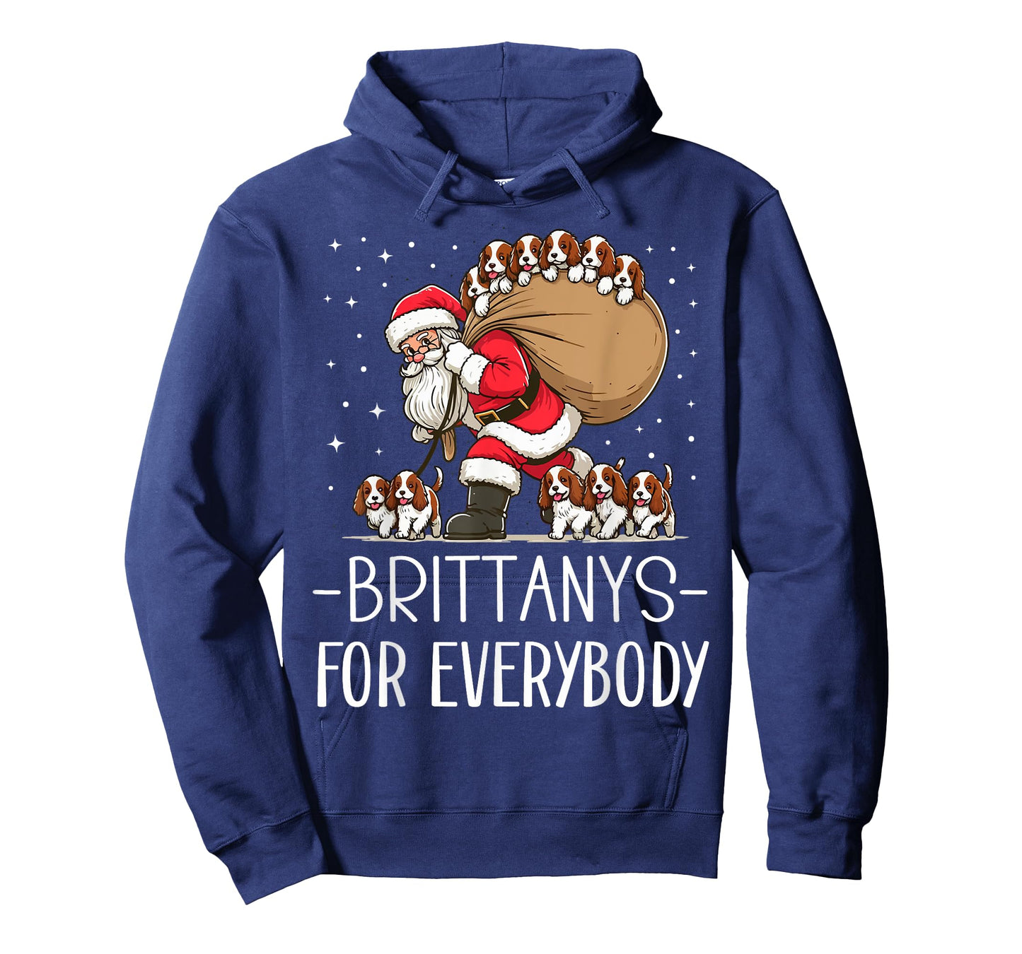 Brittany Spaniel Mom Dad Funny Brittany Dog Christmas Xmas Men Women Kids T-Shirt