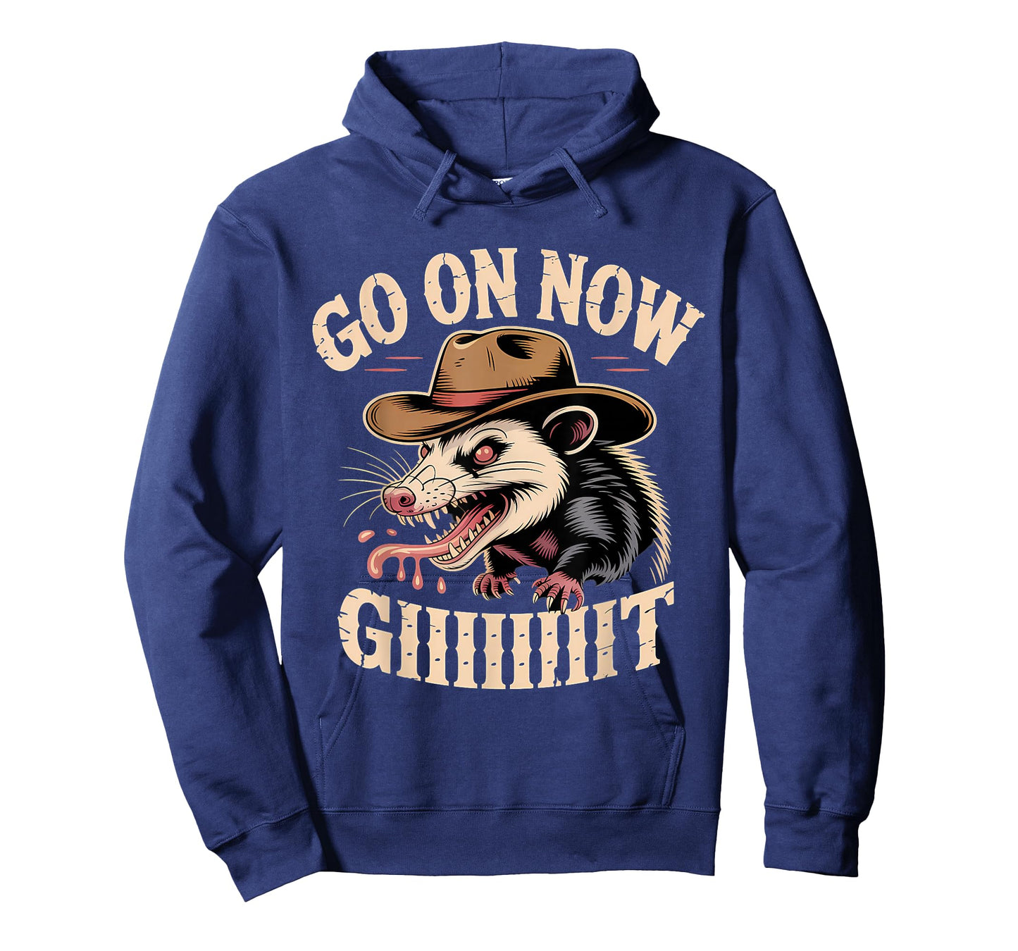 Western Country Cowboy Go On Now Git Vintage Western Opossum T-Shirt