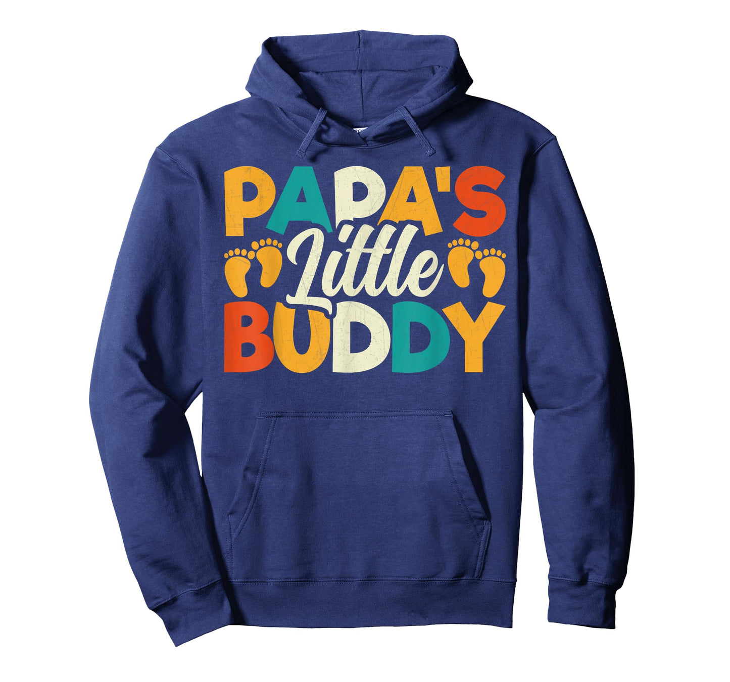 Kids Papa's Little Buddy - Vintage Style Dad Fathers Day T-Shirt