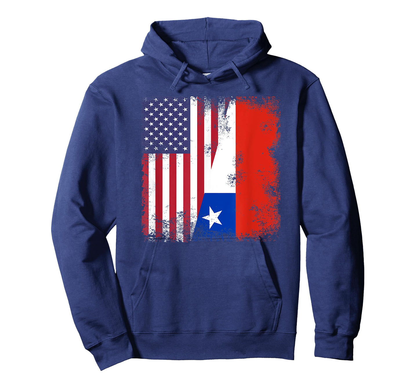 Half Chilean Flag T-Shirt | Vintage Chile USA Gift T-Shirt