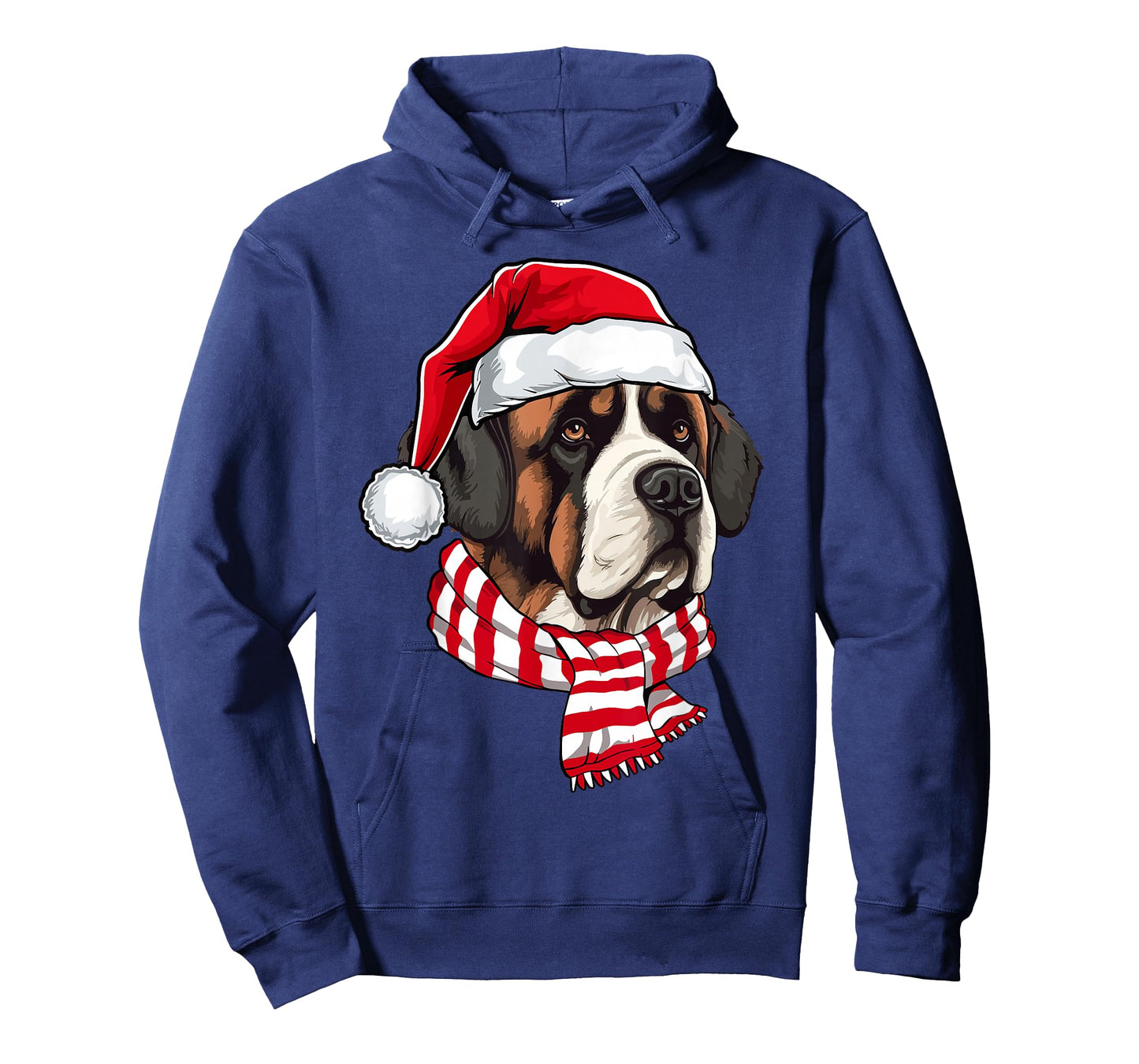 Santa St Bernard Christmas Dog Lover Men Women Kids T-Shirt