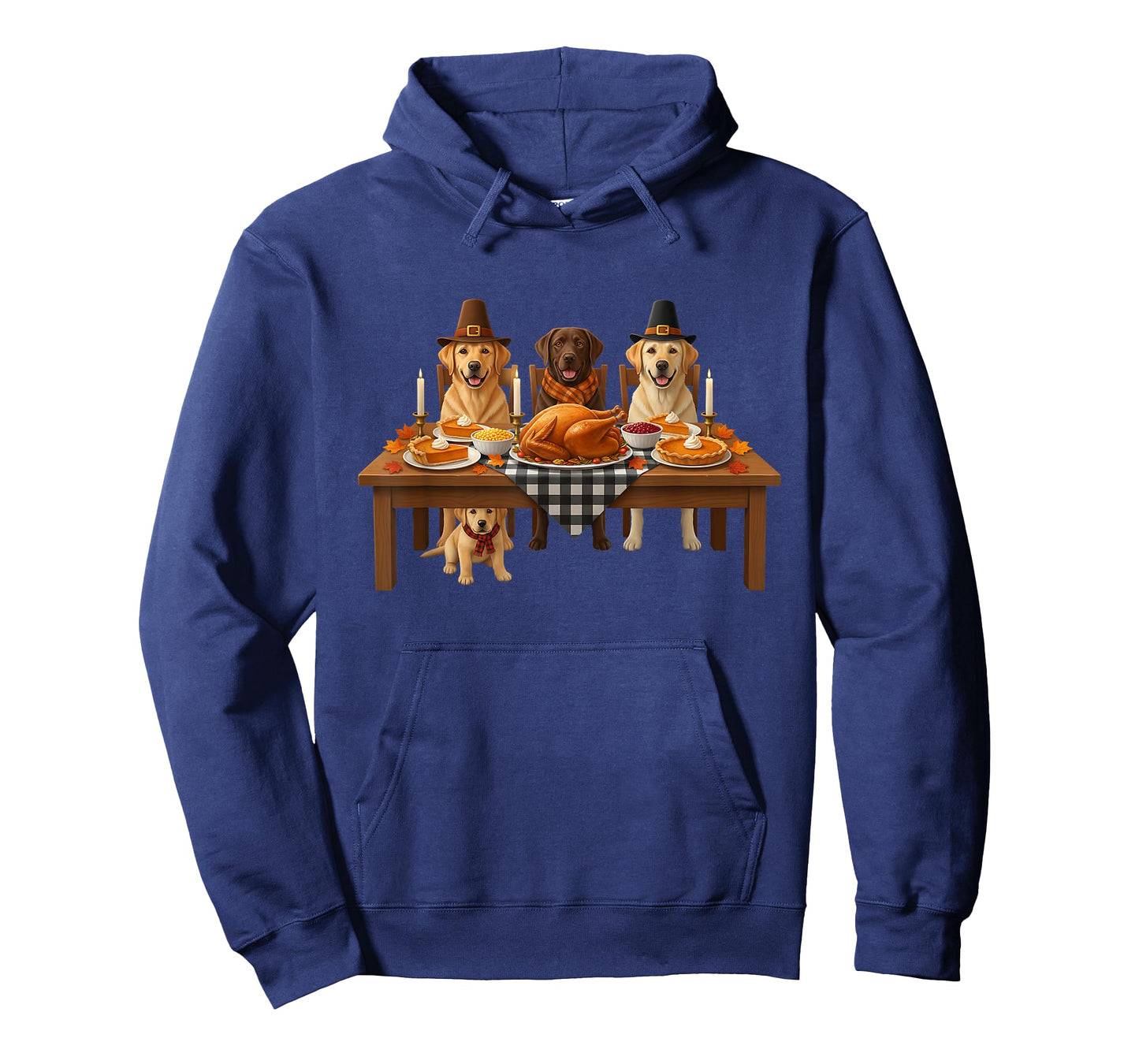 Thanksgiving Labrador Dogs Dinner Feast Fall Men Women T-Shirt