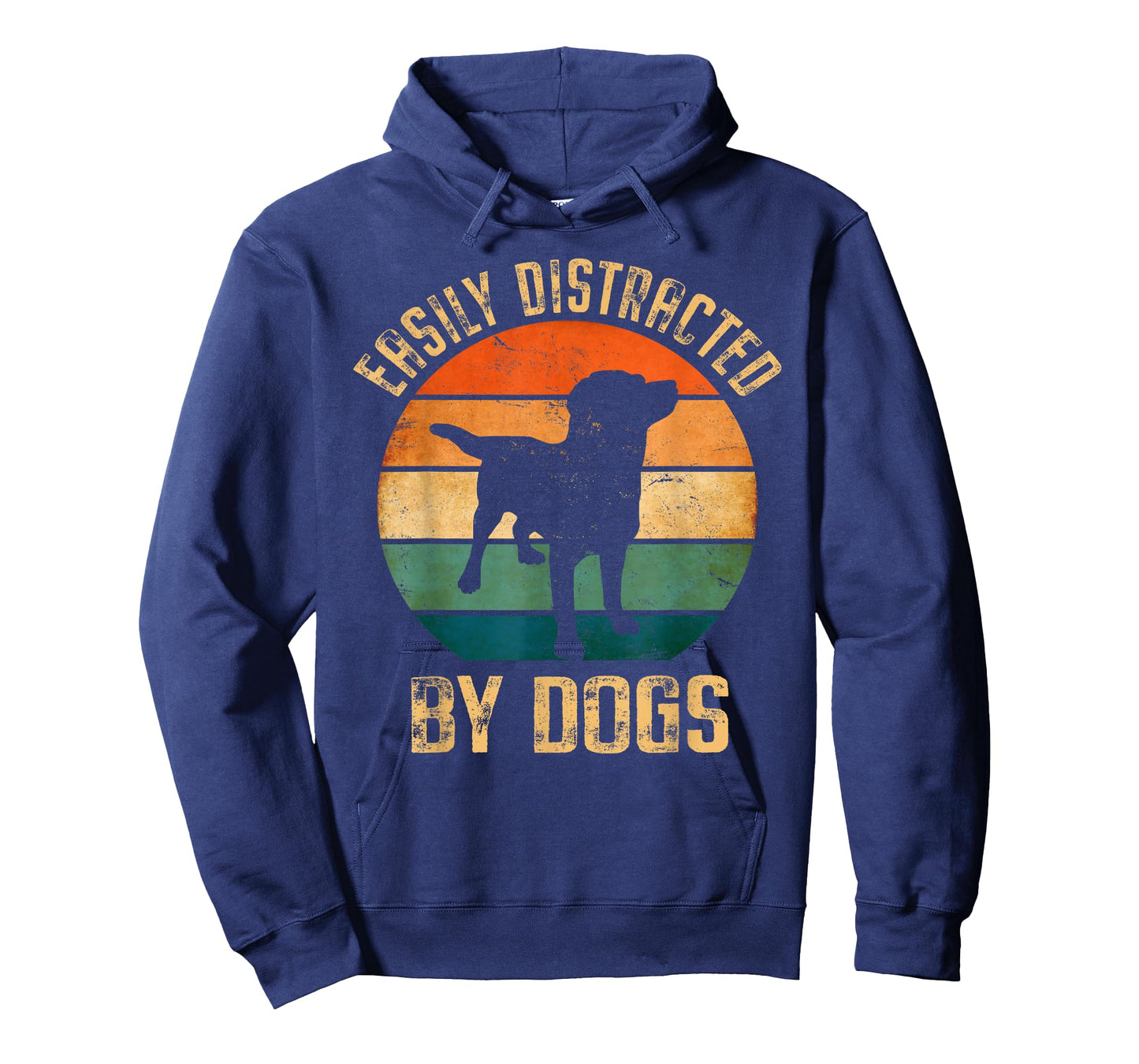 Easily Distracted By Dogs Vintage Retro Pet Dog Lover T-Shirt
