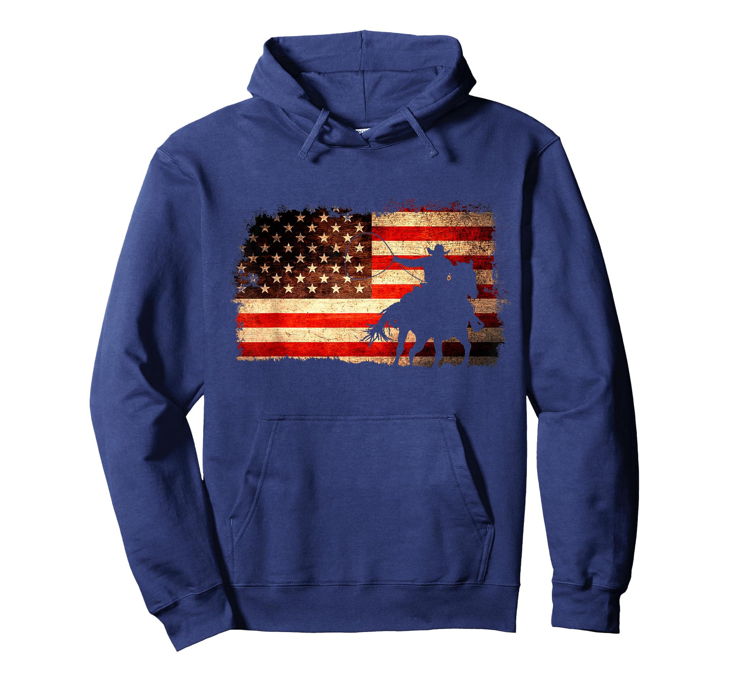 Rodeo Cowboy Western Country Horse USA flag 4th of July T-Shirt