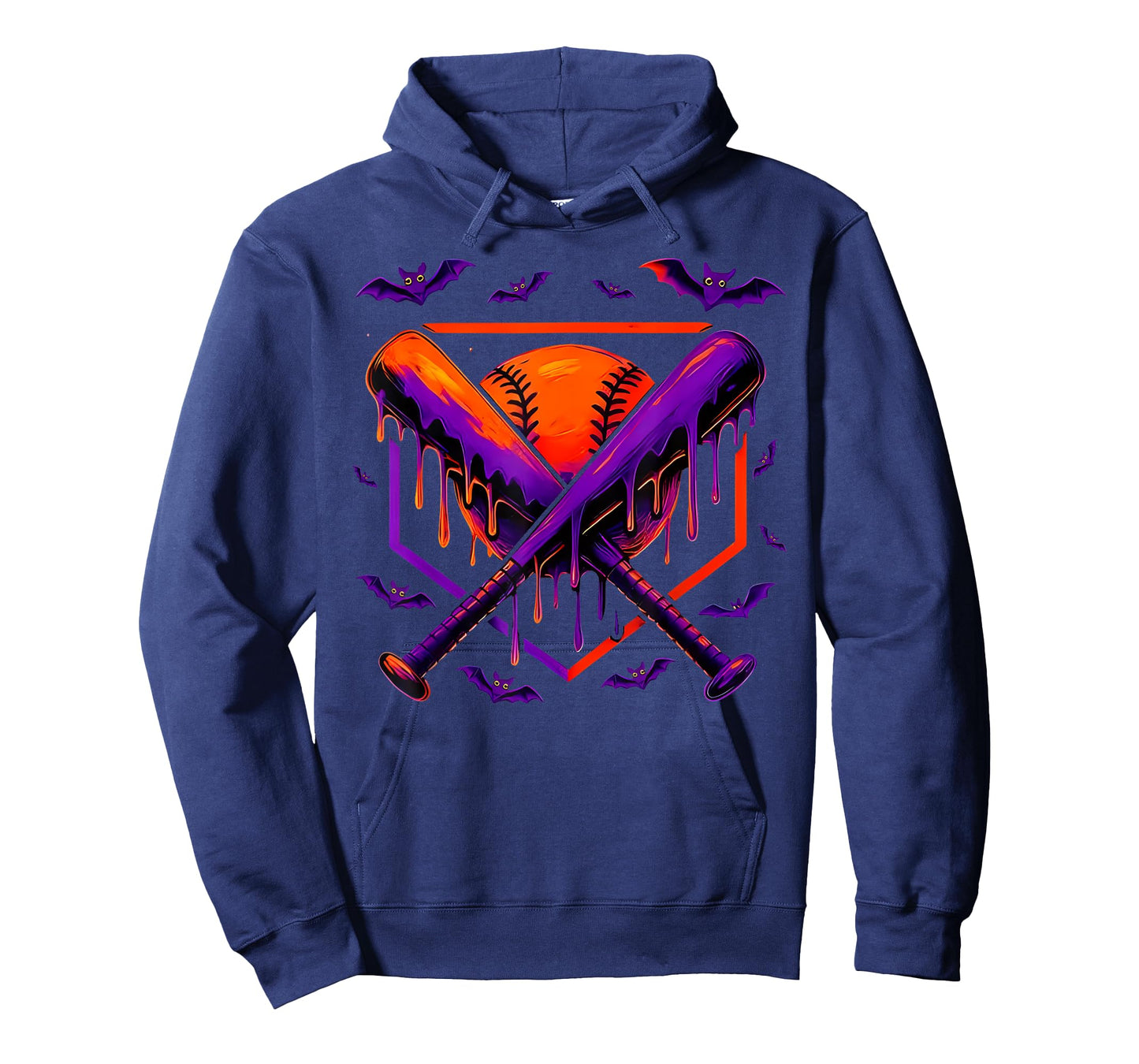 Baseball Home Plate Ice Cream Drip Halloween Men Boys Youth T-Shirt