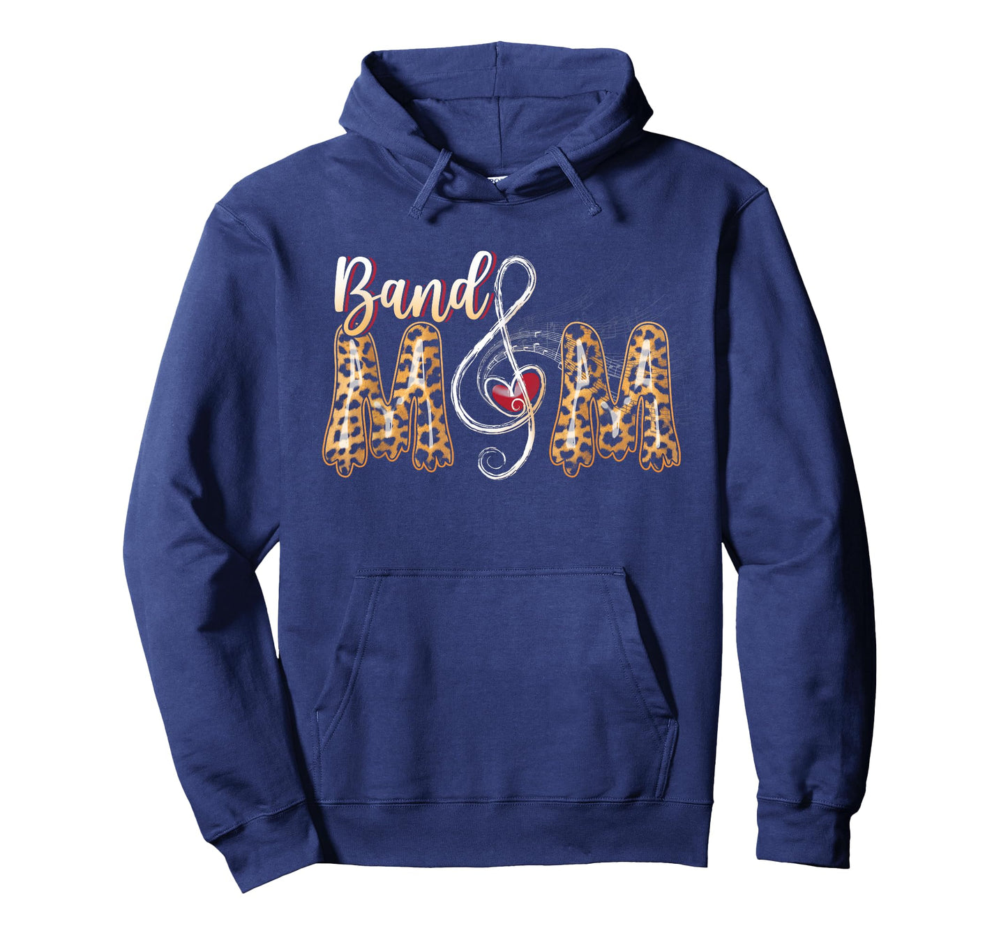 Band Mom Leopard Print Proud Mom Musical Marching Band T-Shirt