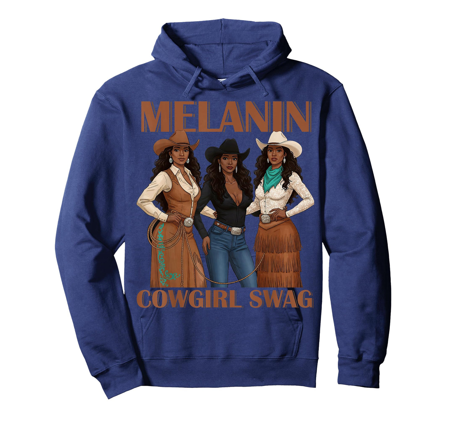 Let's Go Girls Retro Western Country Melanin Cowgirl Swag T-Shirt