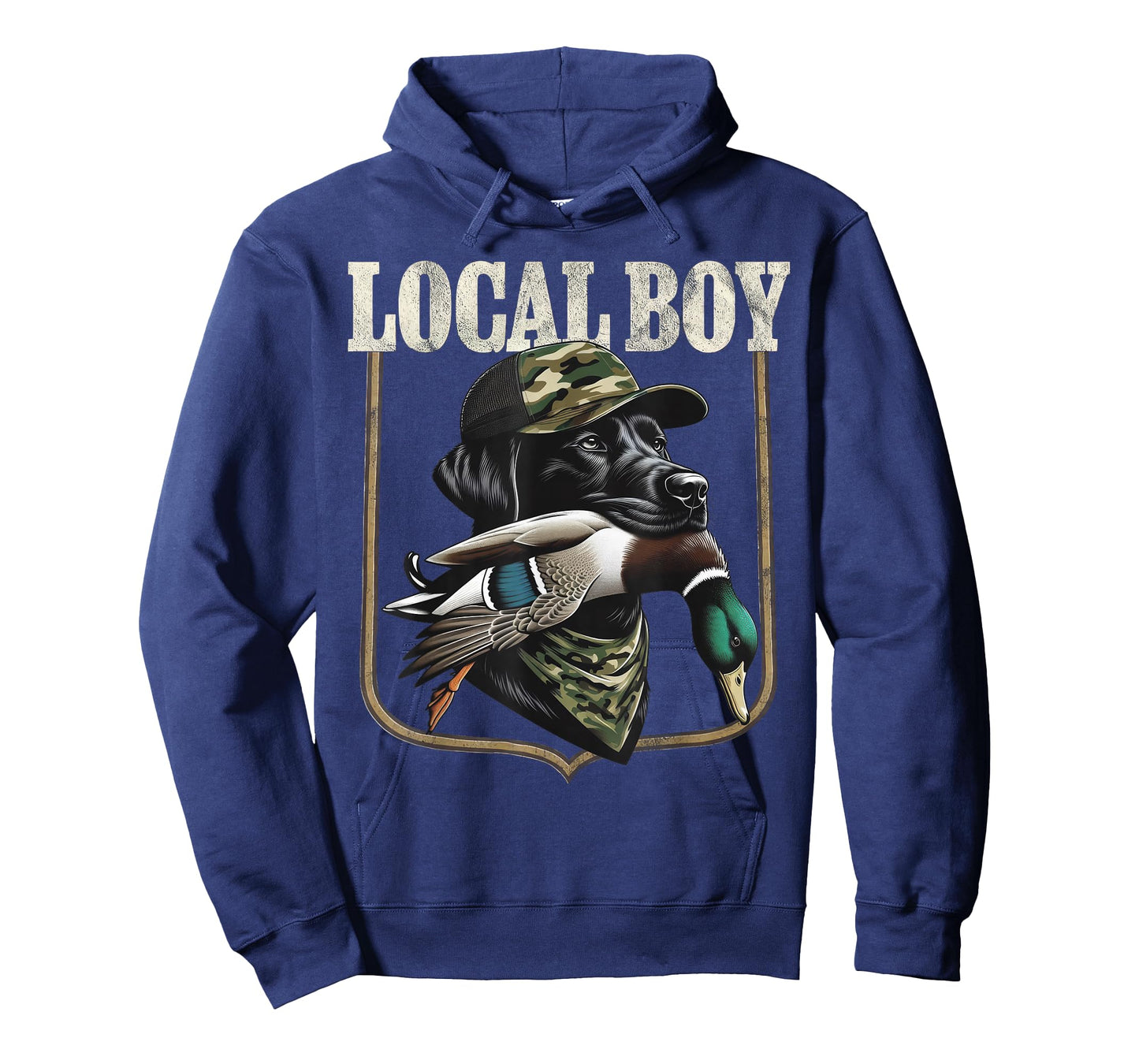 Dog Retro Southern with Duck Country Vintage Local Boy T-Shirt