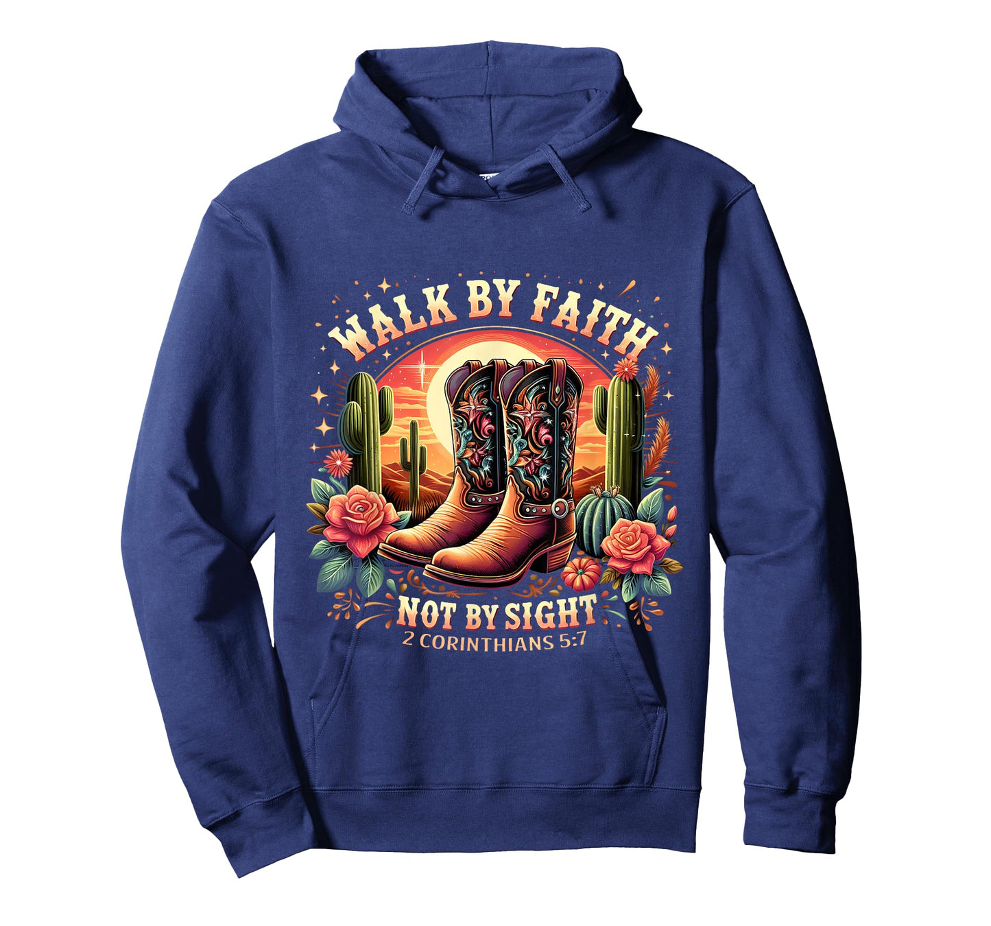Walk by Faith Not by Sight Christian Cowboy Boots Western T-Shirt
