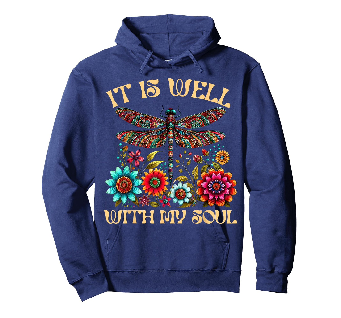 It Is Well With My Soul Dragonfly Floral Boho Christian God T-Shirt