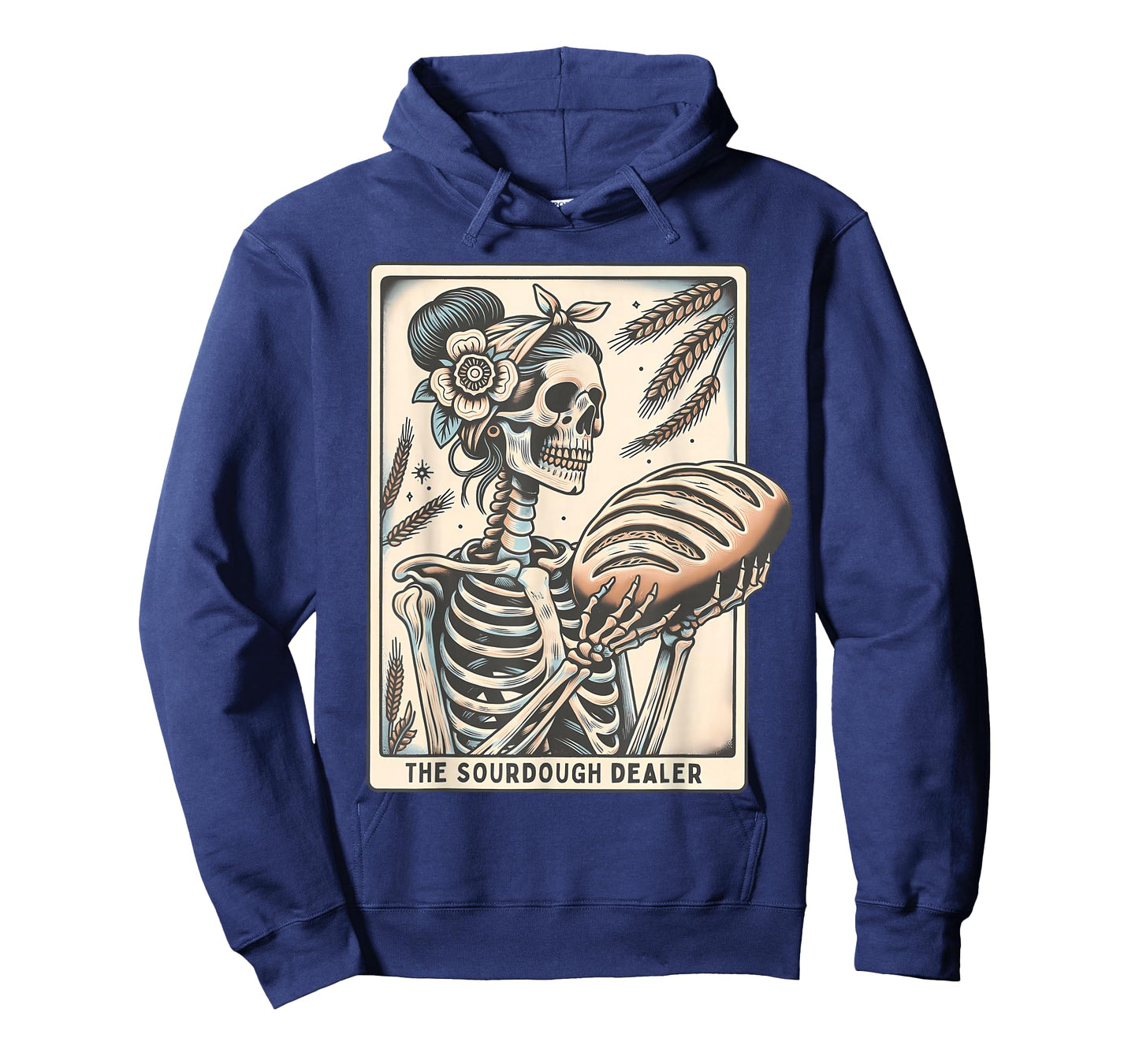 Sourdough Bread Tarot Card Skeleton Homemaker Baking T-Shirt