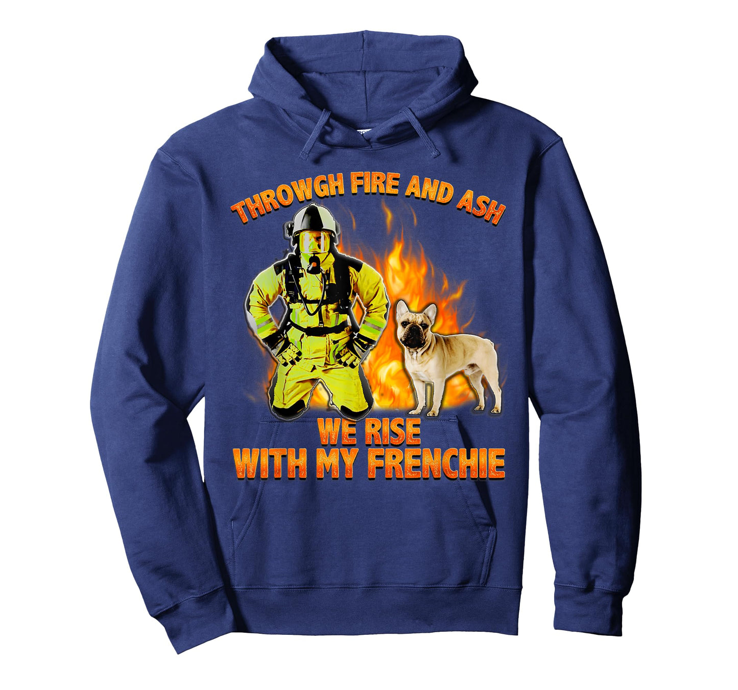 Firefighter & French Bulldog Shirt – Heroic Dog Design T-Shirt