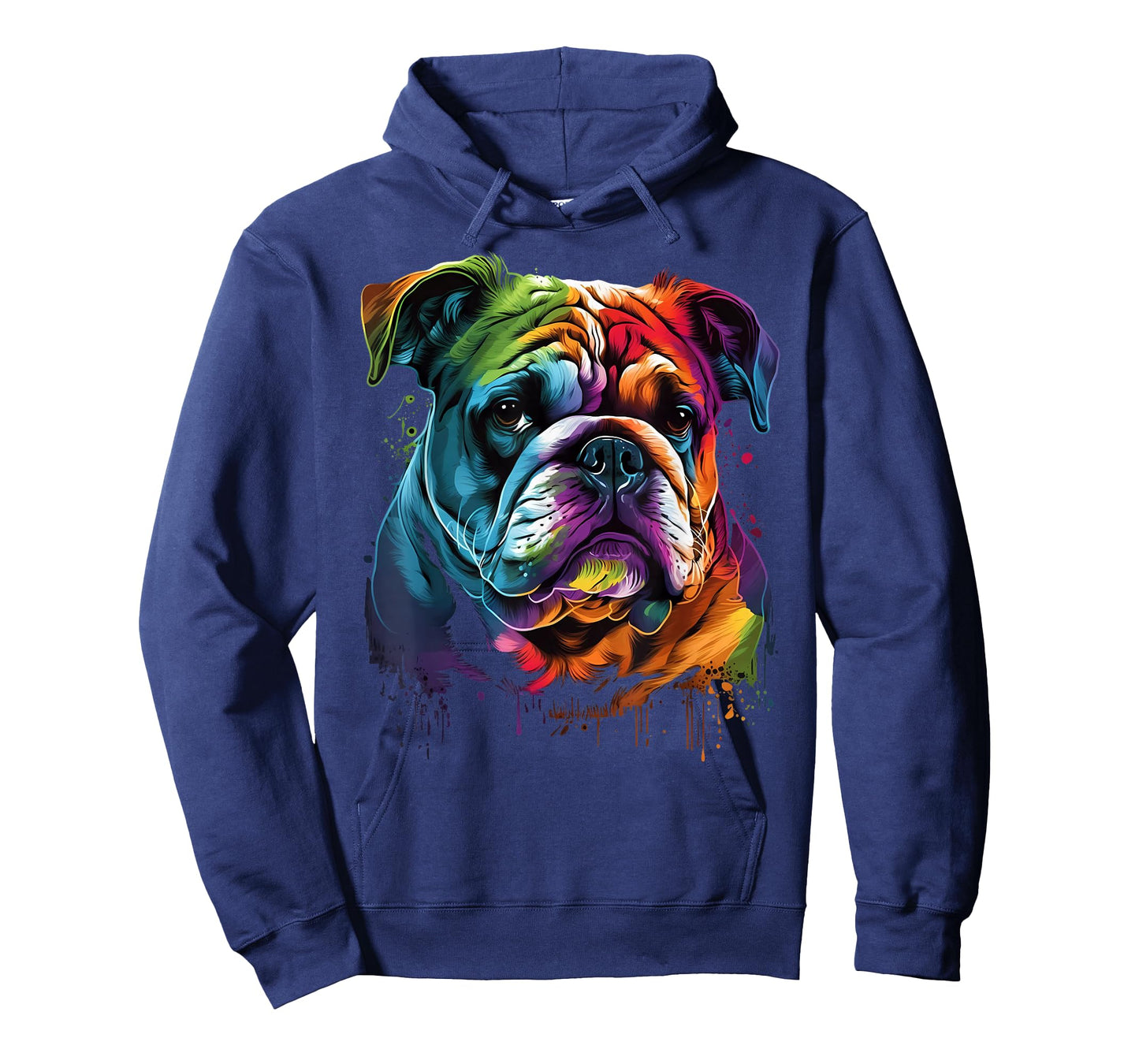 English Bulldog Painting Unique Dog Art Animal Lover T-Shirt