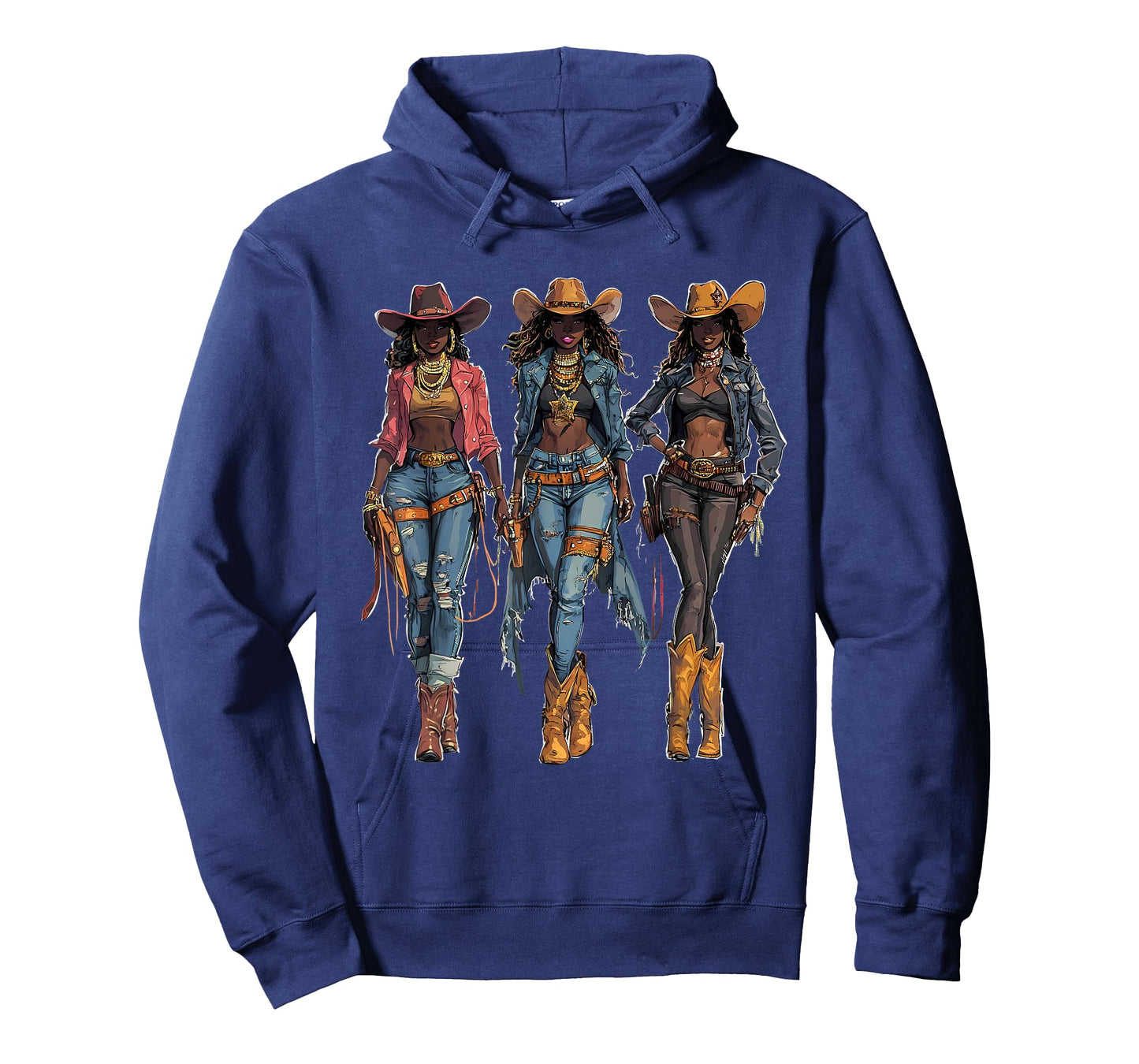 Black African American Cowgirl Western Country Texas Rodeo T-Shirt