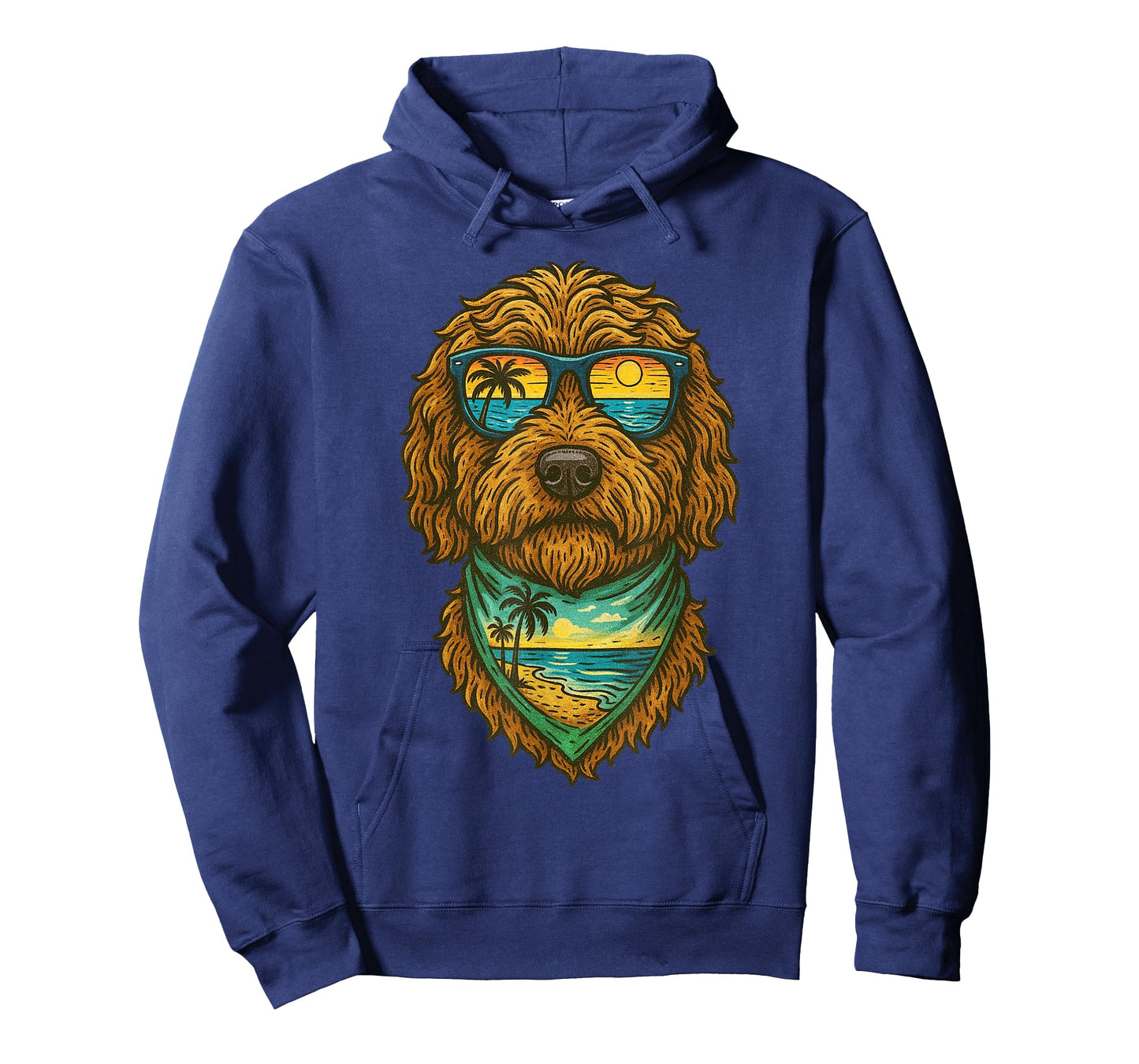 Summer Goldendoodle Dog Beach Sun Cool Goldendoodle Beach T-Shirt