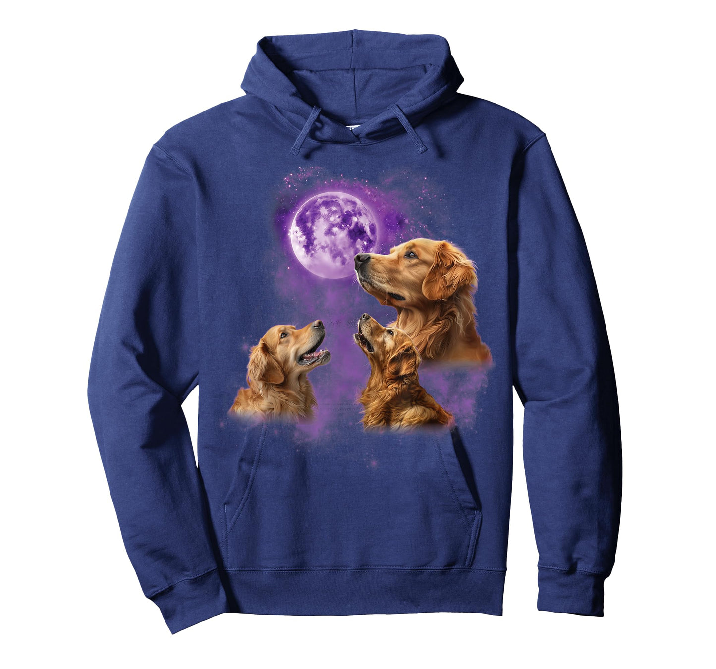 Funny Golden Retriever T Shirt - Howling at the Moon T-Shirt