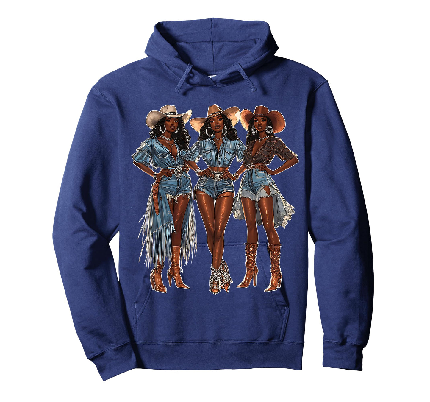 Black African American Cowgirl Western Country Texas Rodeo T-Shirt