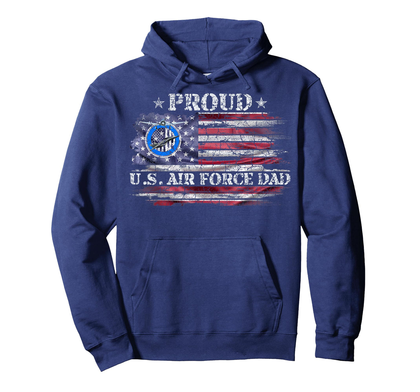 Vintage USA American Flag Proud Air Force Veteran Dad Funny T-Shirt