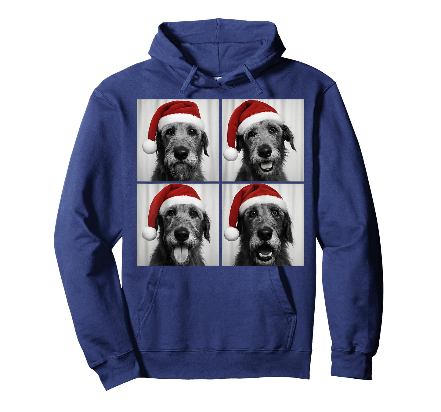 Funny Christmas Irish Wolfhound Santa Dog Lover Photo Booth T-Shirt
