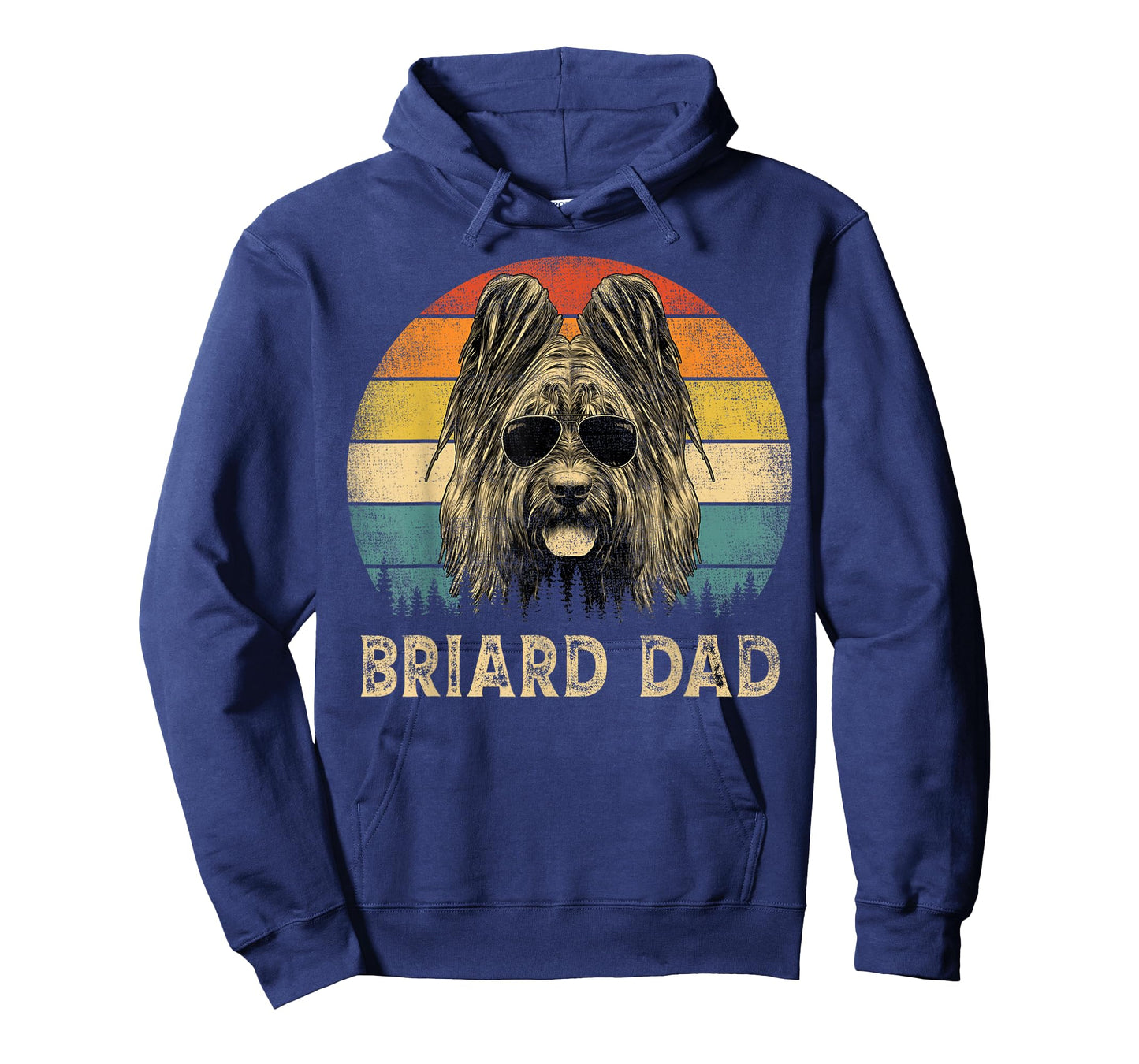 Vintage Briard Dad Dog Lovers Father's Day Tee Men Women T-Shirt