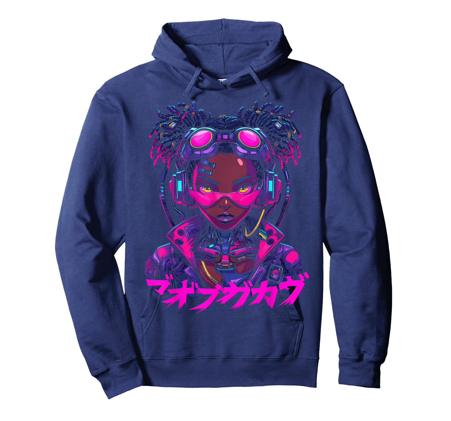 Harajuku Cyberpunk Black Girl Anime Manga Waifu Japanese T-Shirt