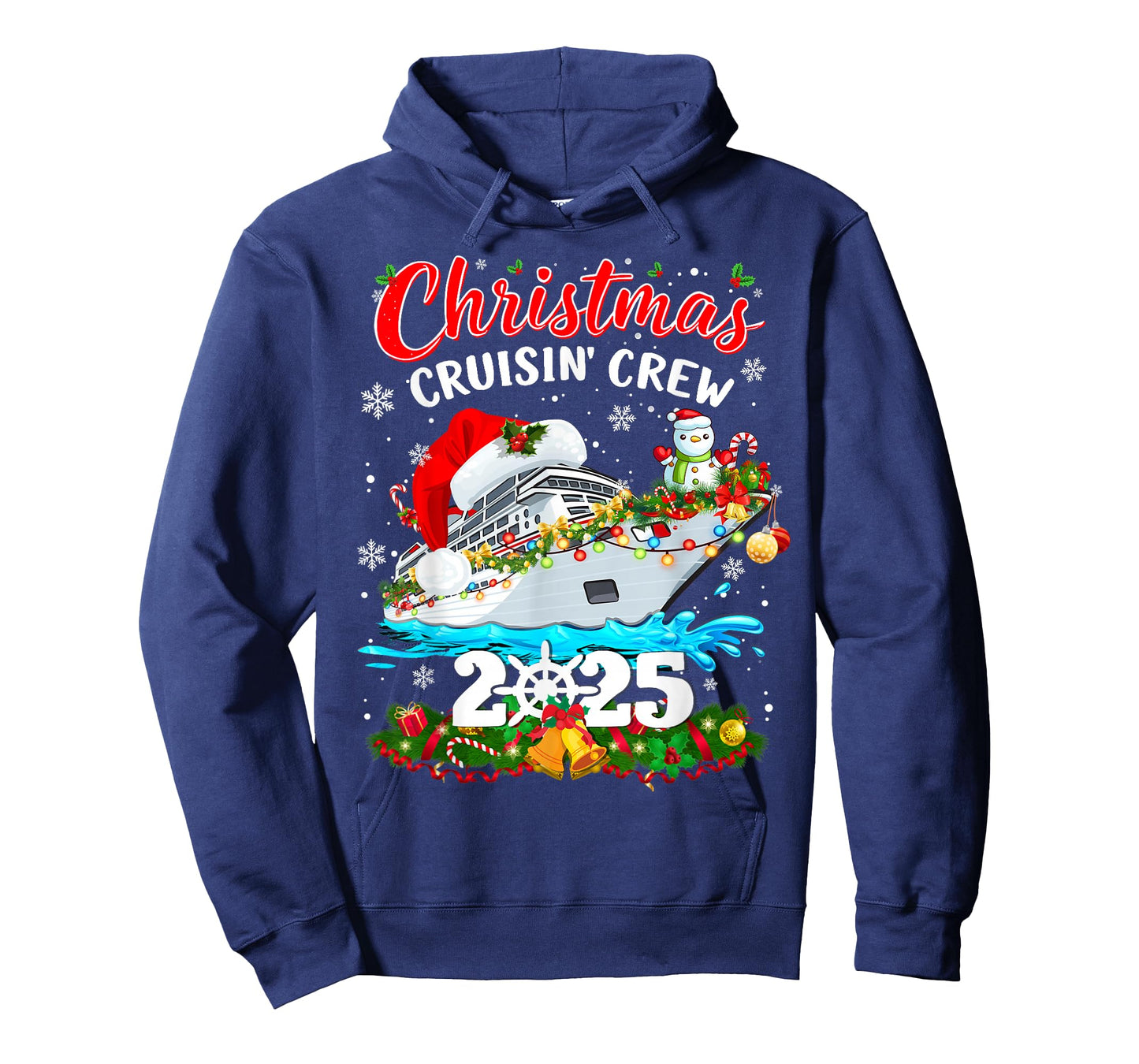 Christmas Cruisin Crew 2025 Matching Family Cruise Xmas T-Shirt