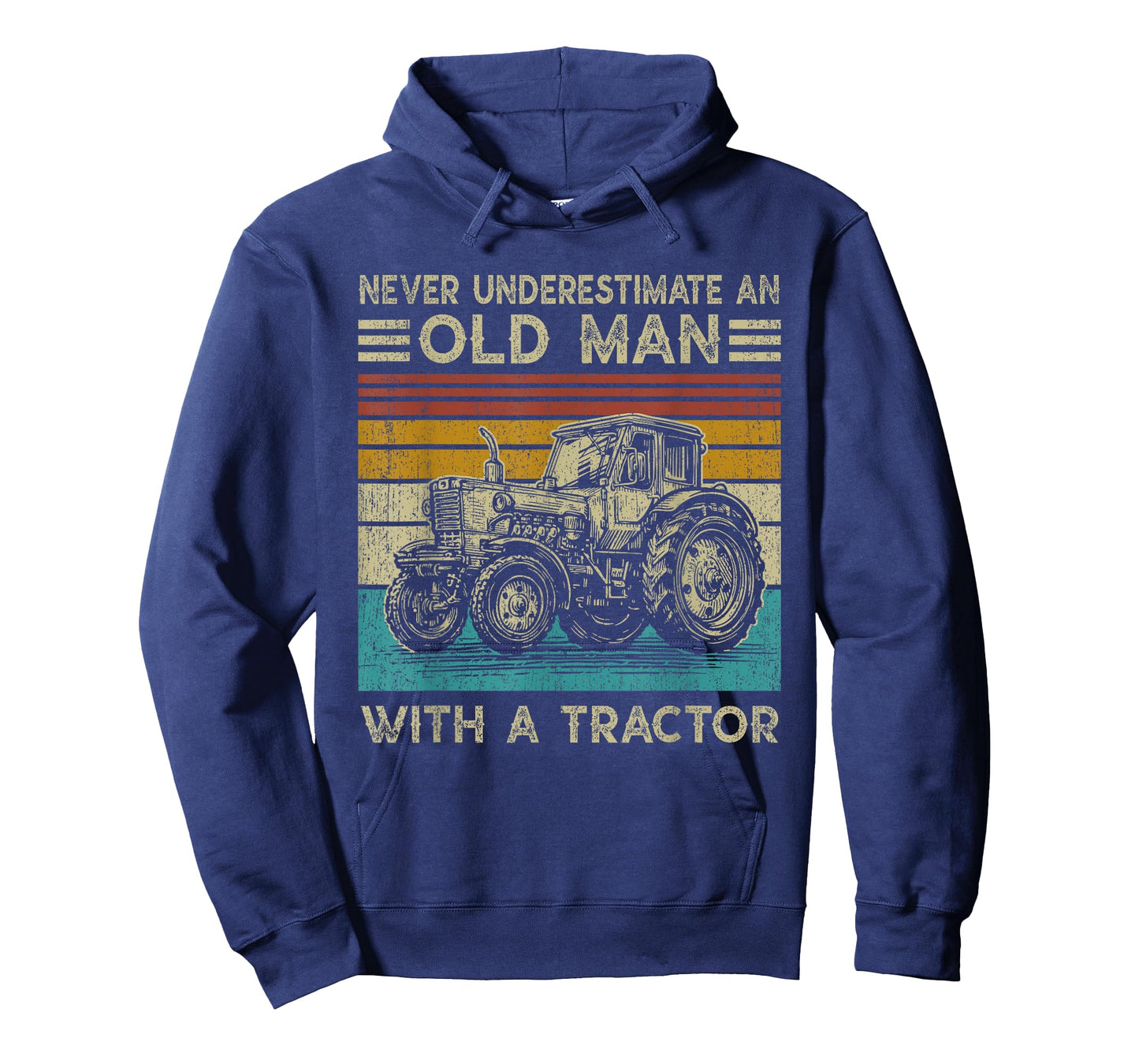 Never Underestimate an Old Man with A Tractor - Funny Farmer T-Shirt