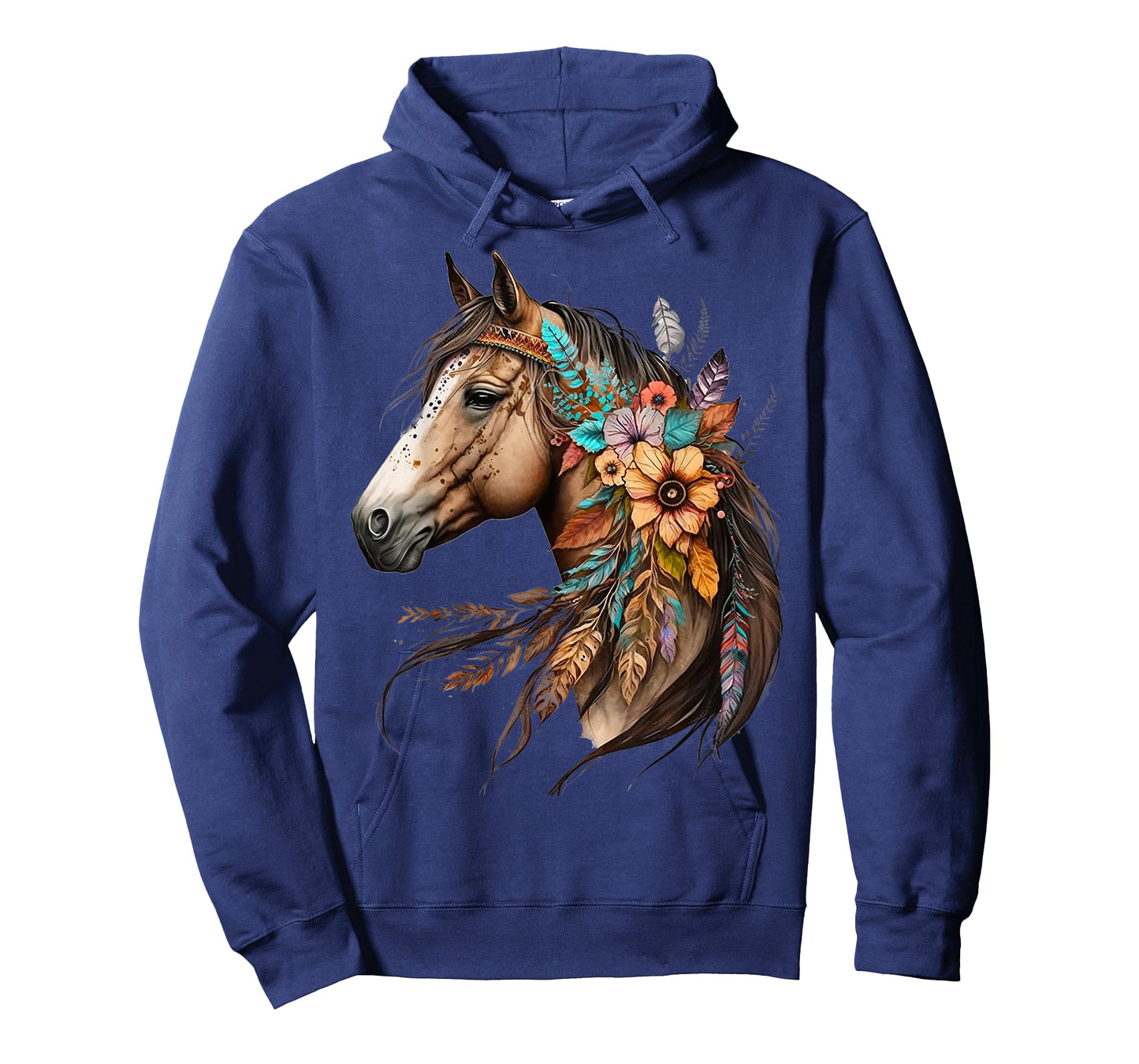 Floral Wild Horse Country Horse Riding T-Shirt