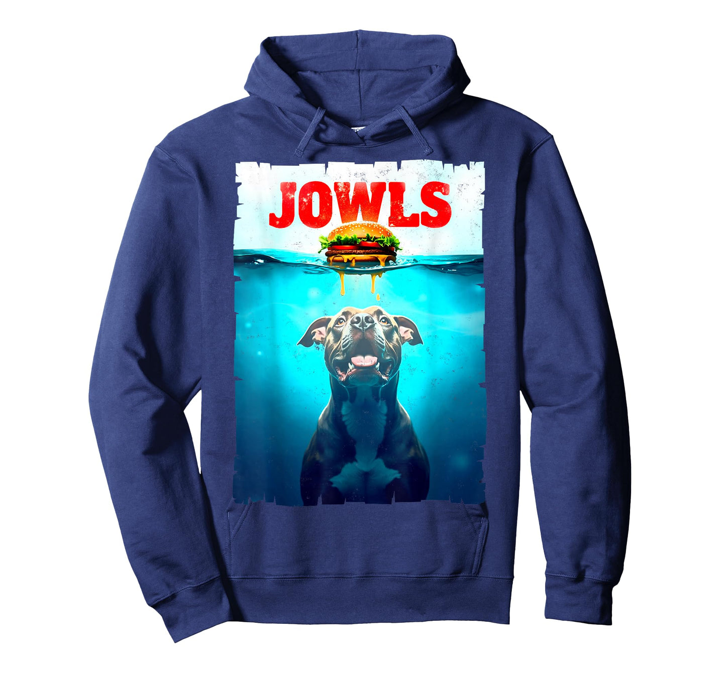 Jowls Pitbull Dogs Parents Funny Burger Pittie Dog Joke T-Shirt