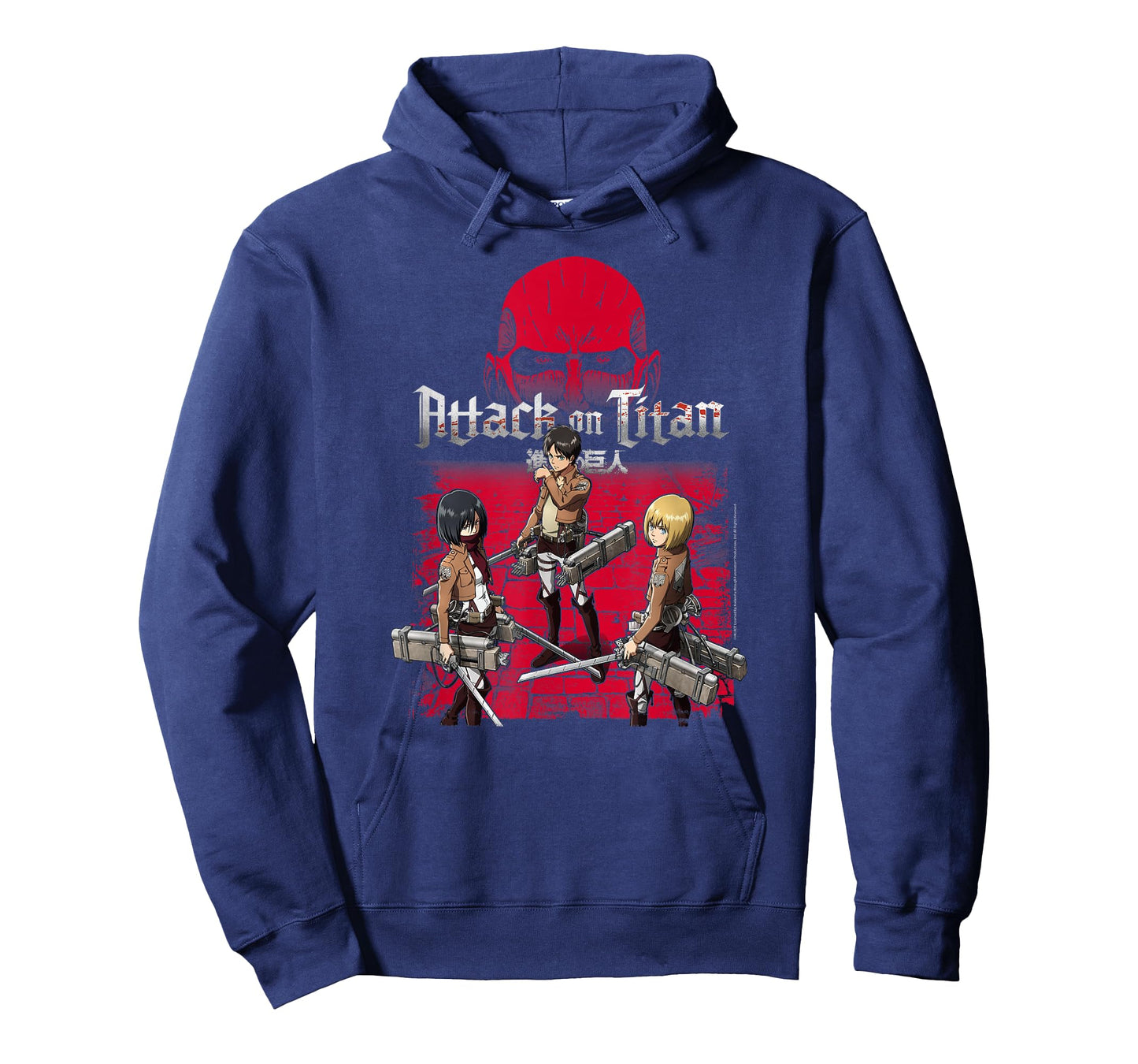 Attack on Titan 3 Main Characters Red Background Anime T-Shirt