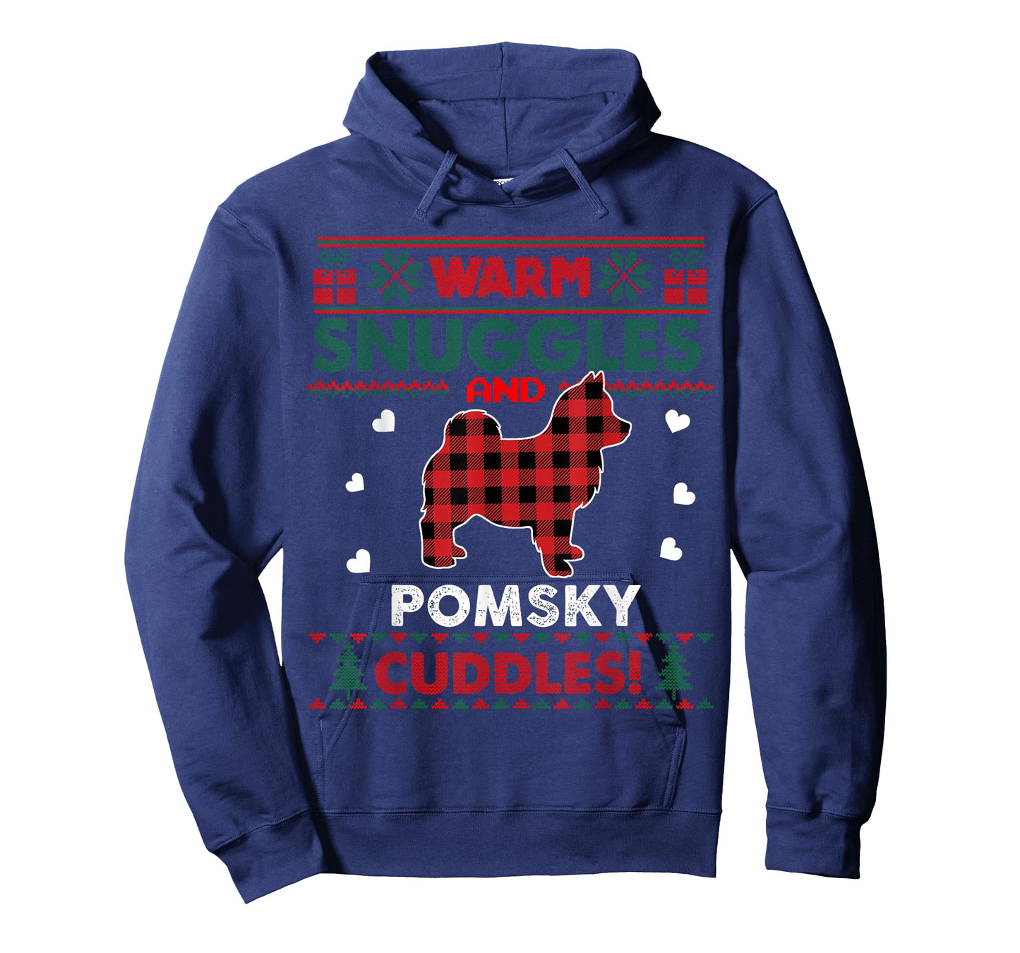 Pomsky Dog Lover Xmas Gifts Pajama Ugly Christmas Sweater Men Women Kids T-Shirt
