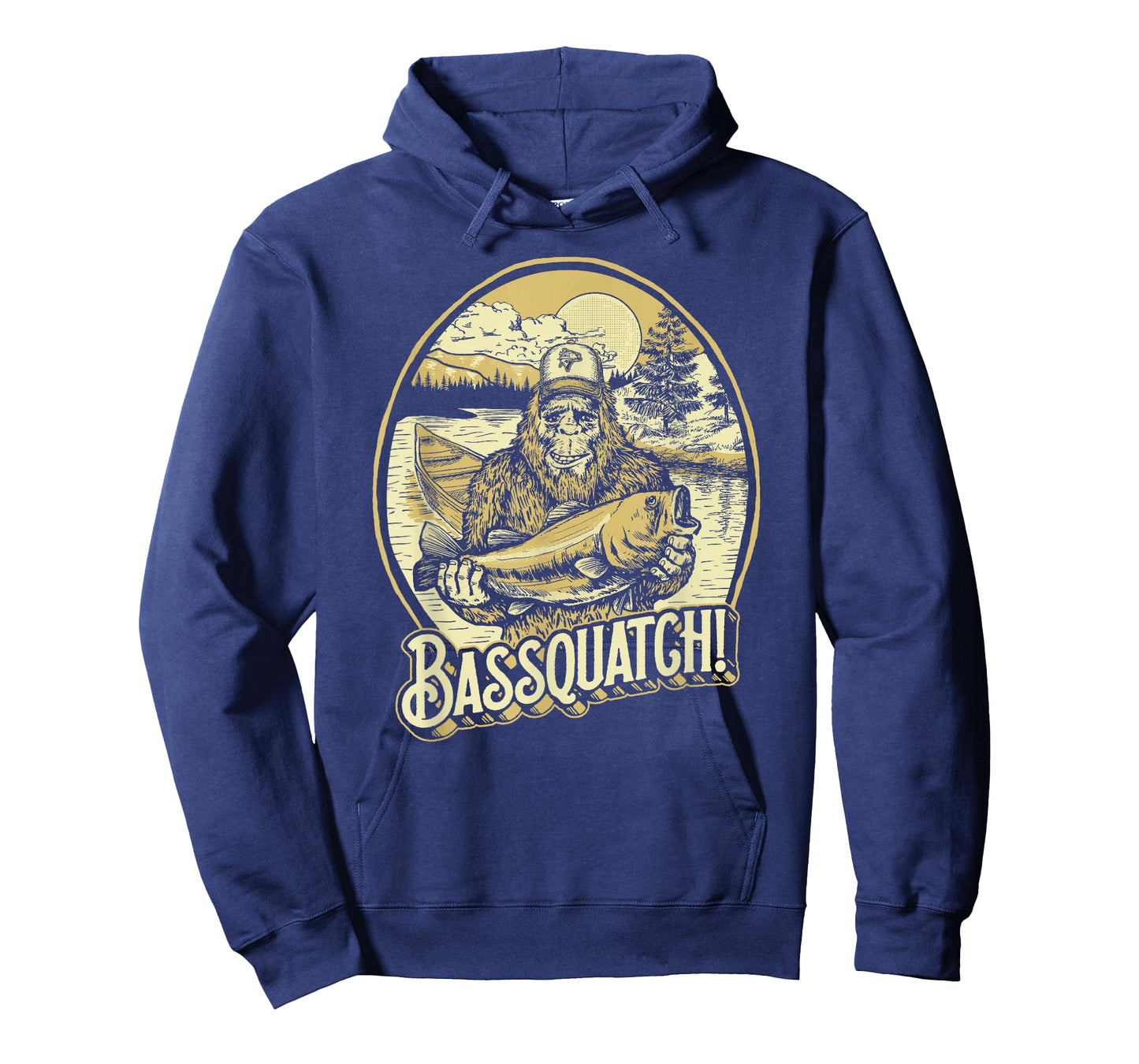 Bassquatch! Bass Fisherman Sasquatch Funny Bigfoot Fishing T-Shirt