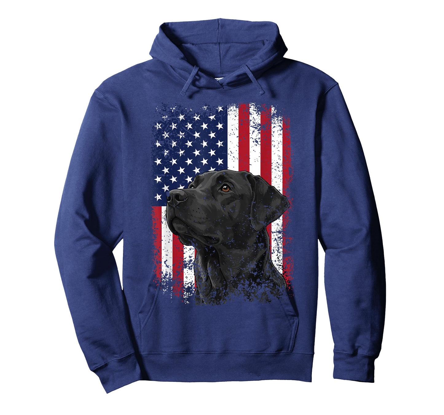 Patriotic Lab Hunting Labrador US Flag Hunting Dog T-Shirt
