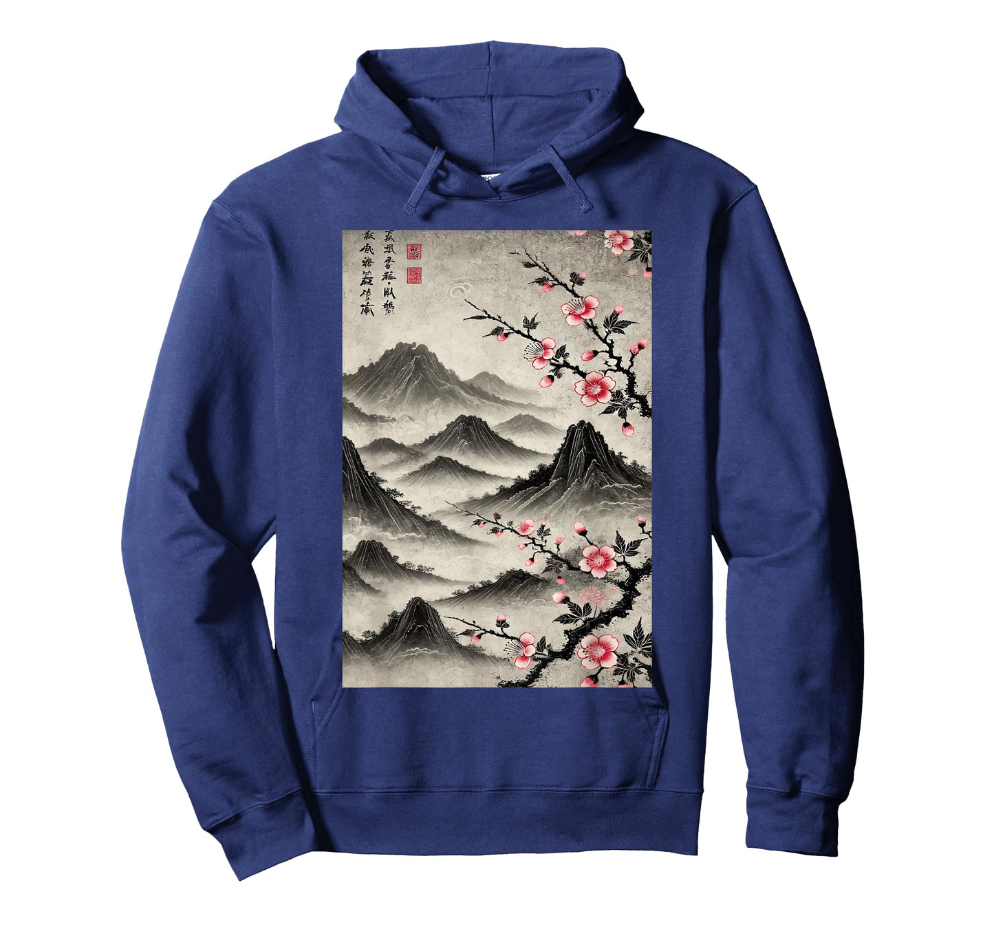 Japanese Graphical Art Vintage Cherry Blossom Woodblock T-Shirt