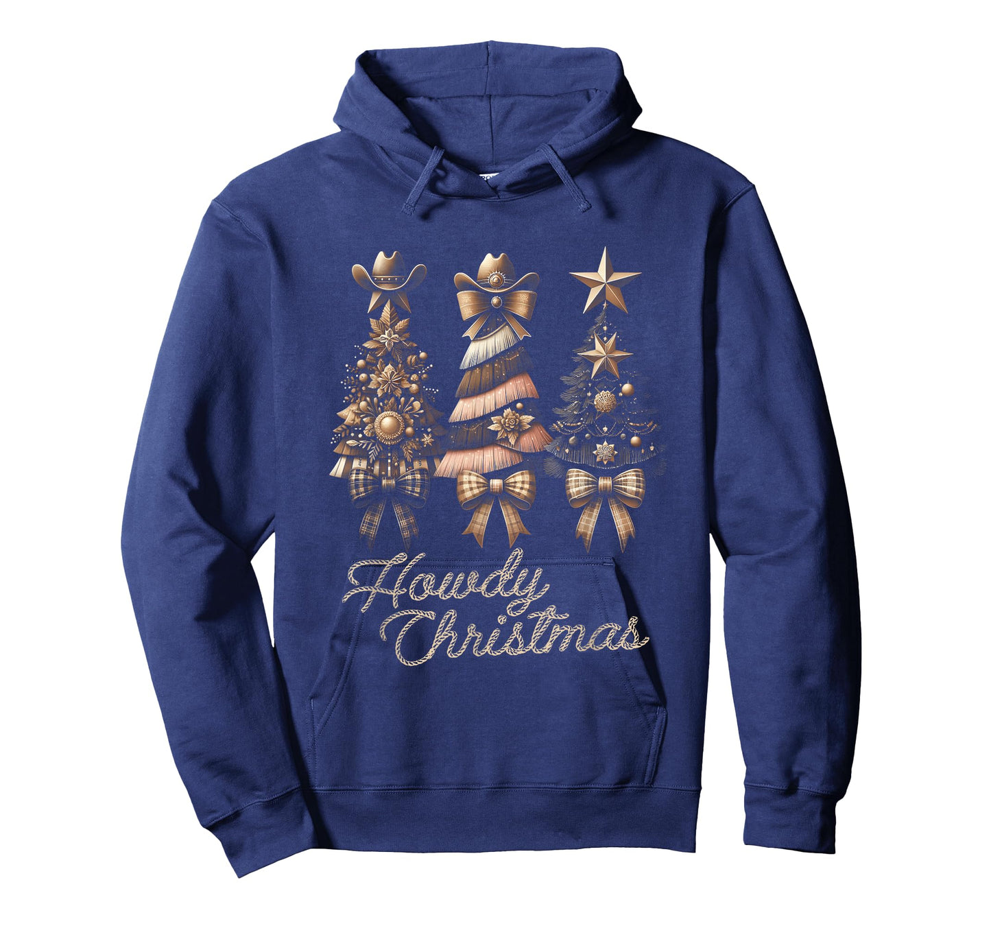 Xmas Western Christmas Tree Cowboy Vintage Plaid Cowgirl Bow T-Shirt