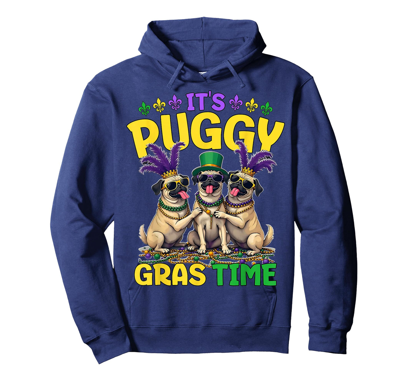 Mardi Gras Pug Time Mardi Gras T-Shirt