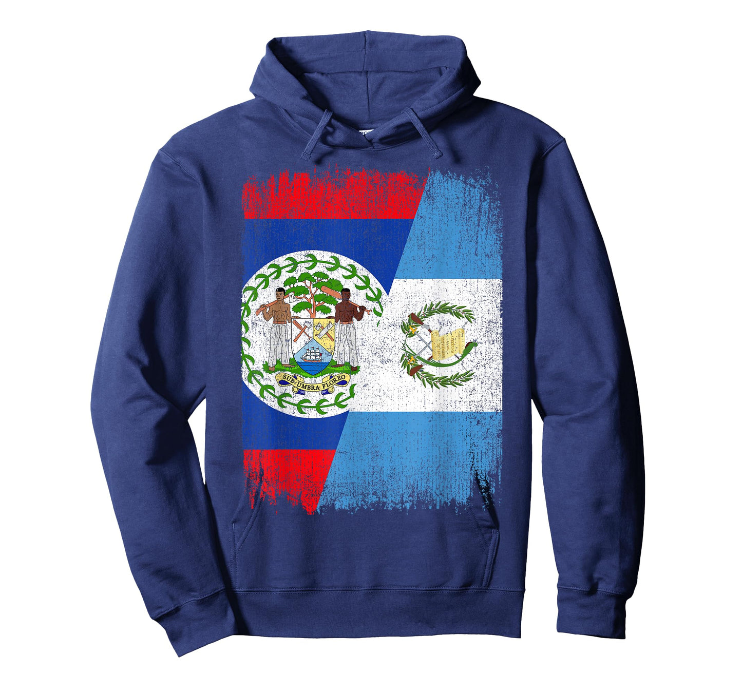Half Belize Guatemala Flag Belizean Guatemalan Roots T-Shirt