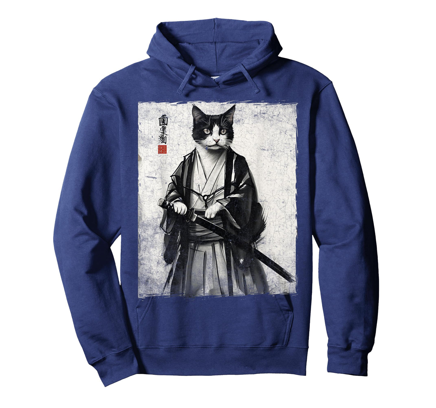 Samurai Cat Ukiyo-e Warrior Art Vintage Ninja Cat Graphic T-Shirt