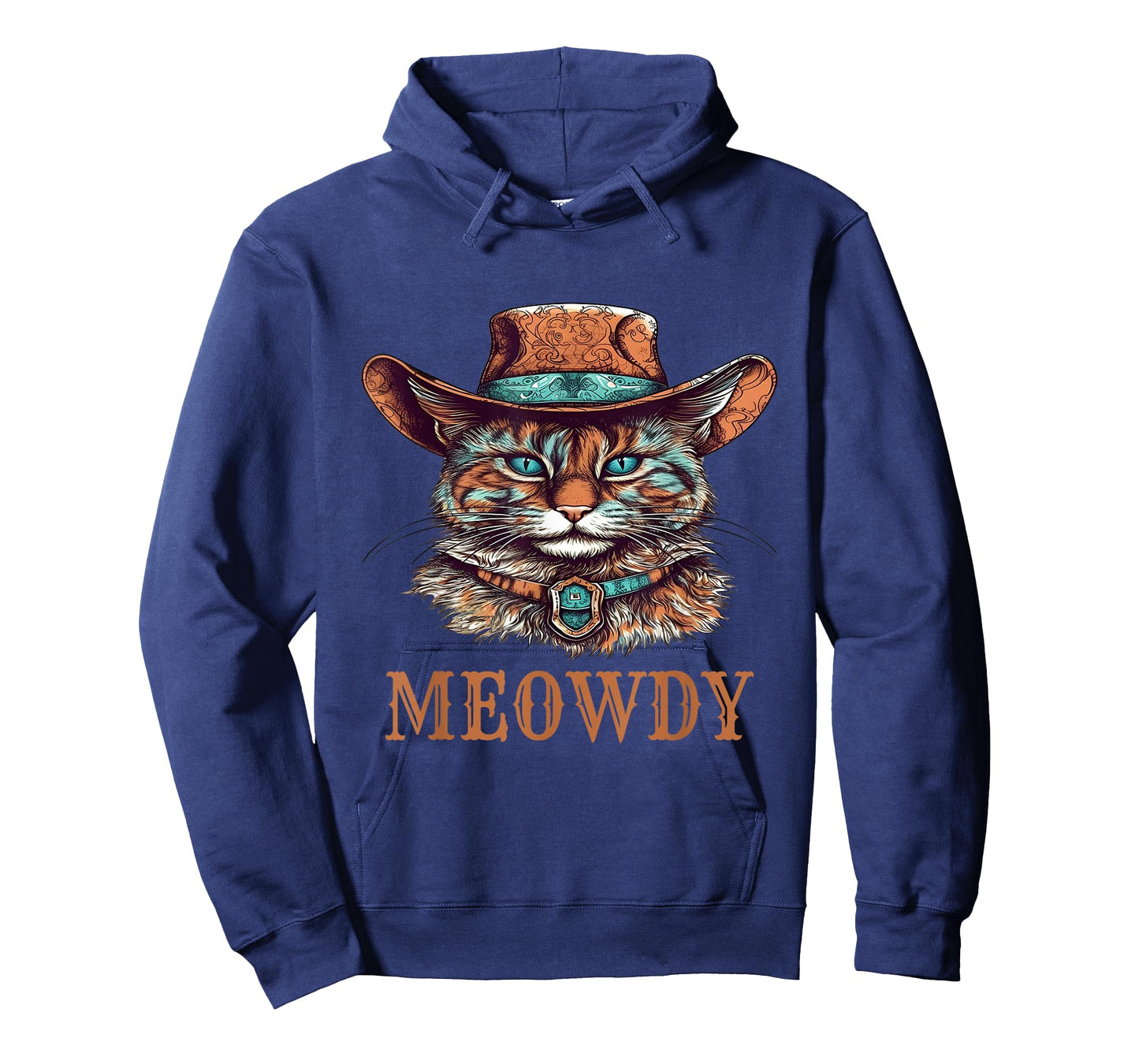 Funny Cat Graphic Howdy Western Cowboy Cowgirl Meowdy Cat T-Shirt