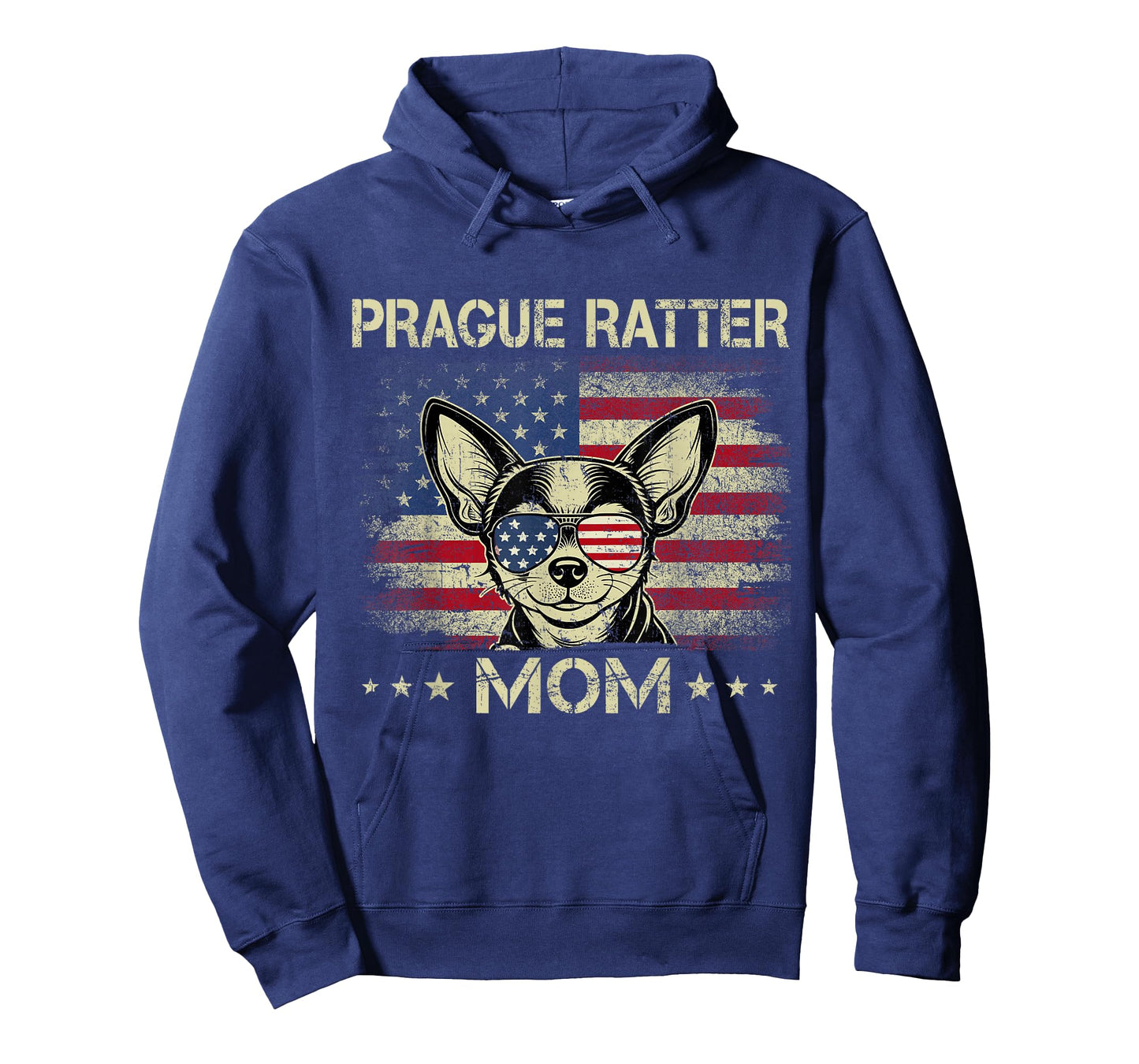 Prague Ratter Mom Dog Vintage American Flag 4th Of July T-Shirt
