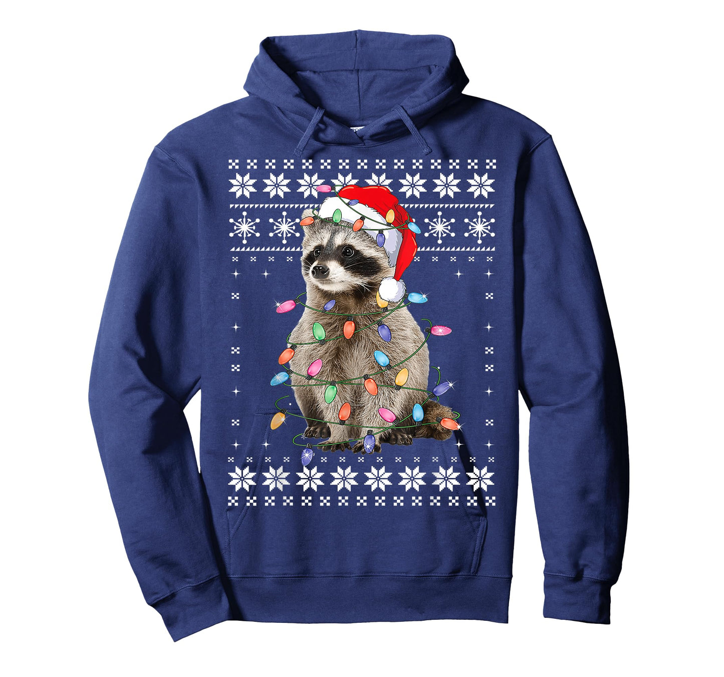 Raccoon Santa Trash Panda Christmas Ugly Sweater Pajamas T-Shirt
